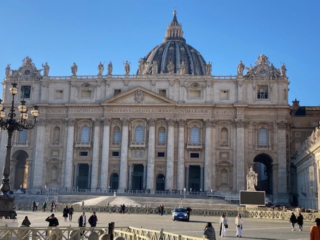 View to where the Pope stands