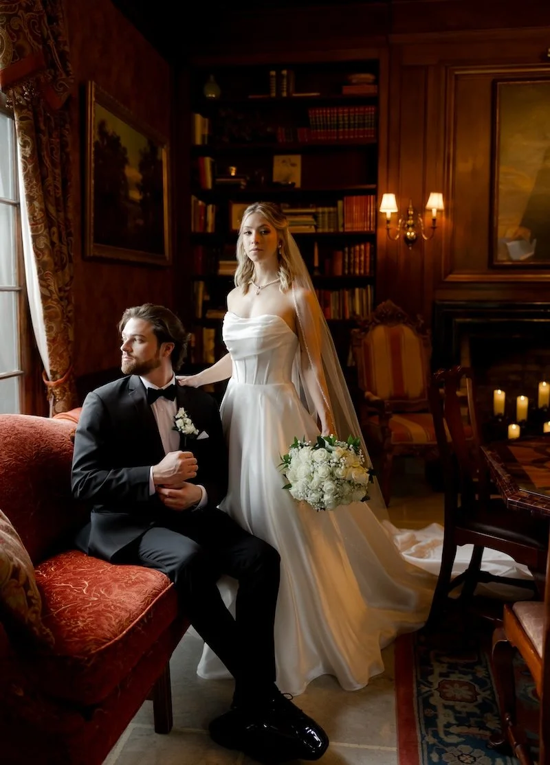 Couple uses pose with historical styling