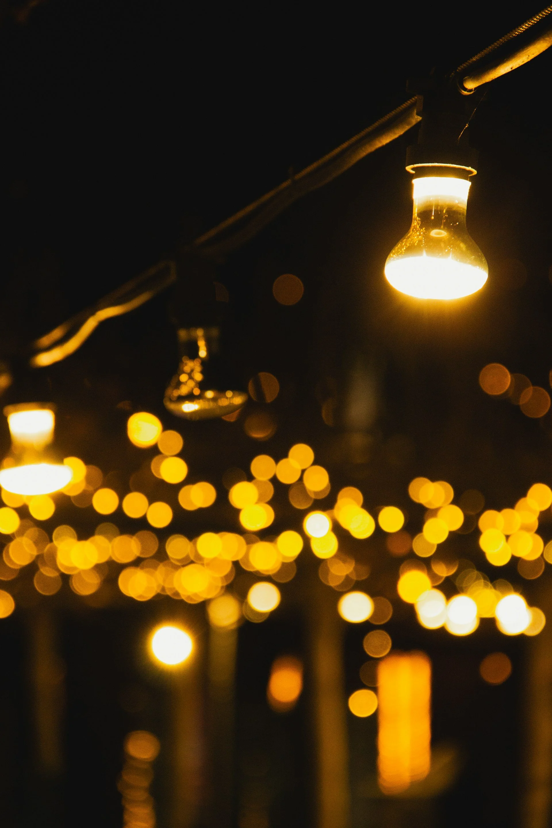 Christmas lights at night