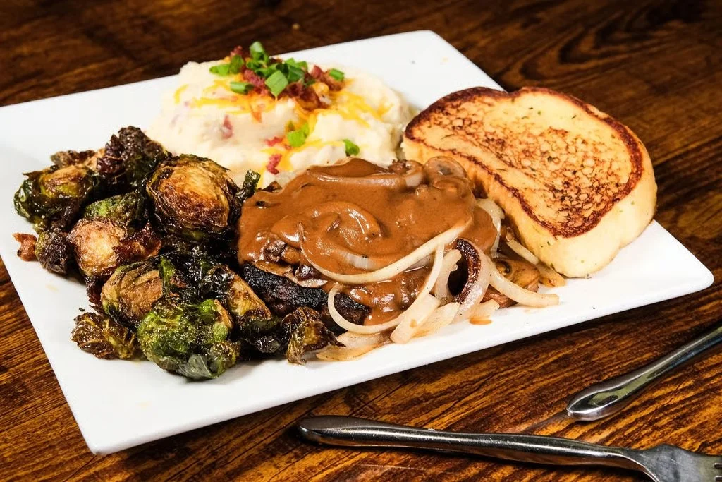 Chopped steak dinner