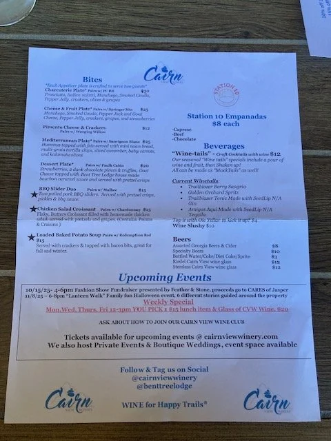 Cafe bites to go with the wine