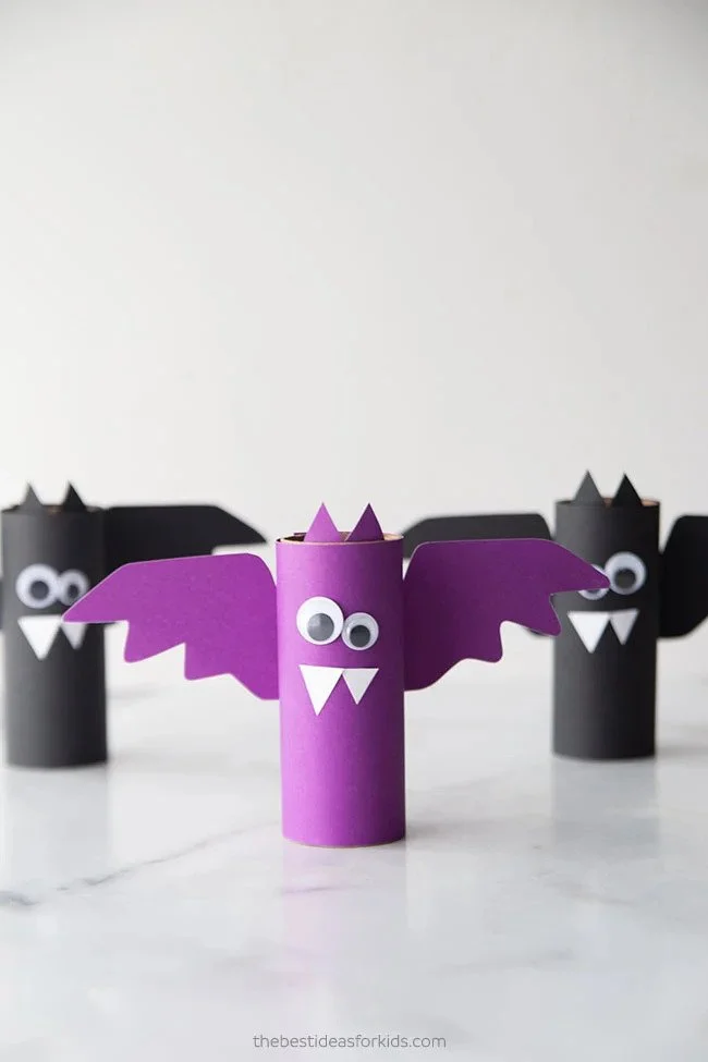 Bats from toilet paper rolls