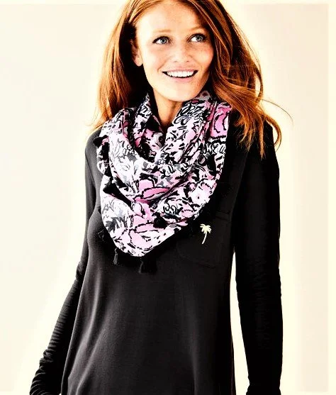 Girl wearing pretty scarf