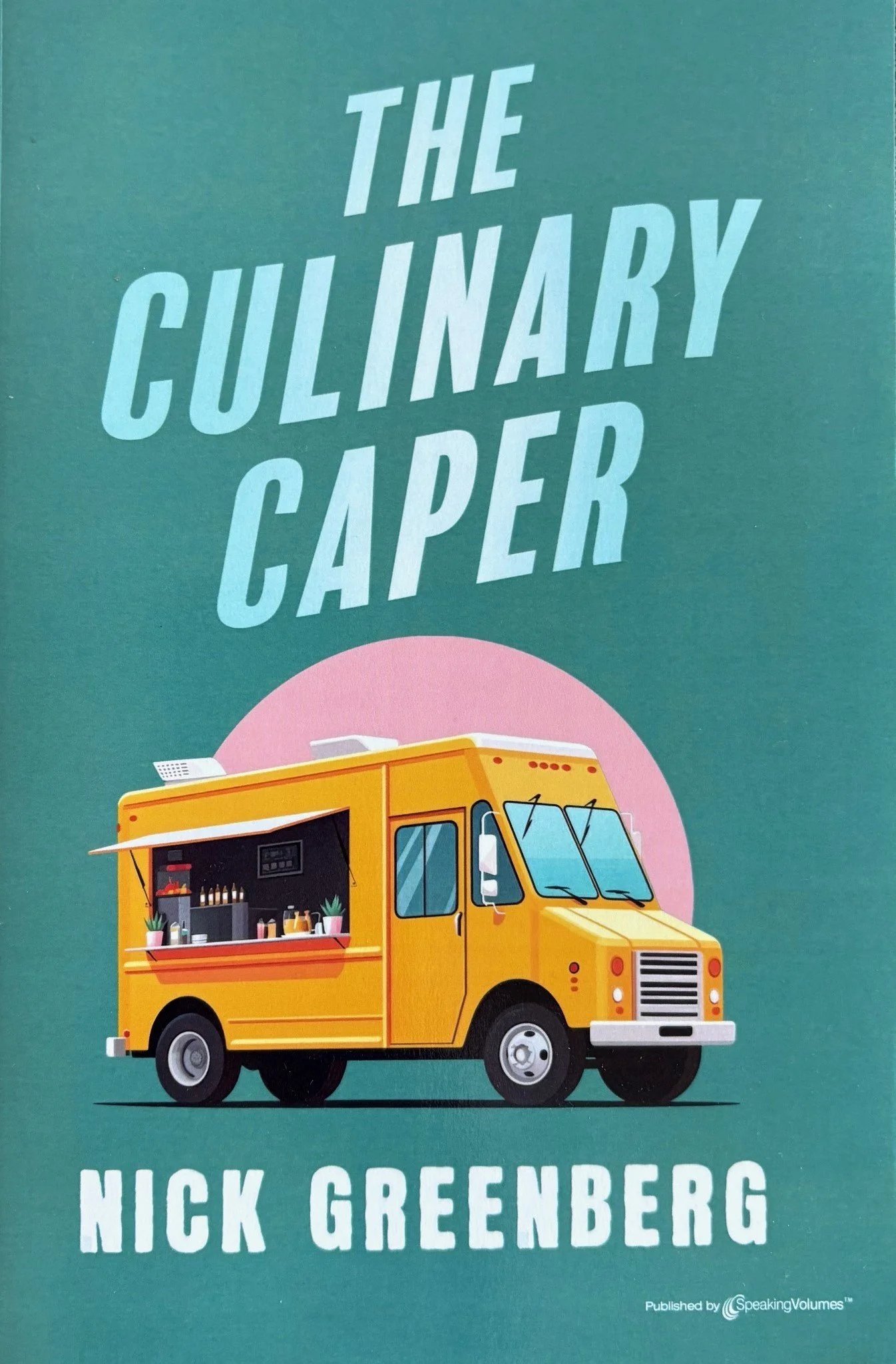 Yellow food truck on book cover