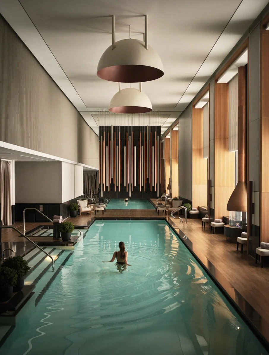 The luxurious spa waters at Aman