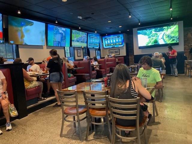 Central dining room at Sidelines Grill in Jasper