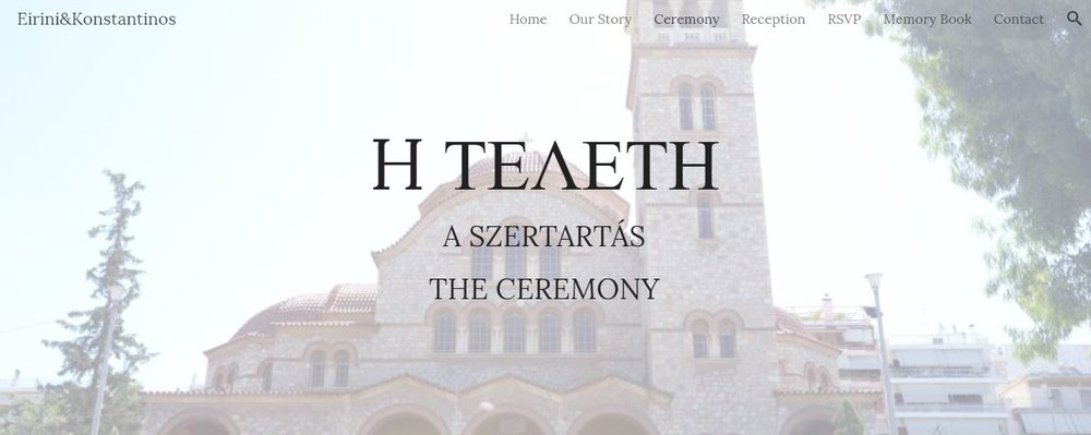 Ceremony page