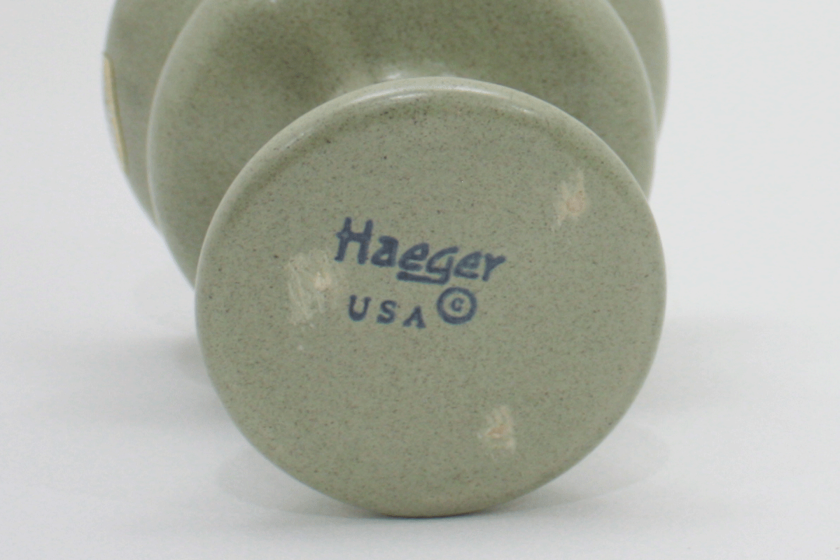 Vintage Haeger Vase Sage Green Tulip Pot Or Planter With Original