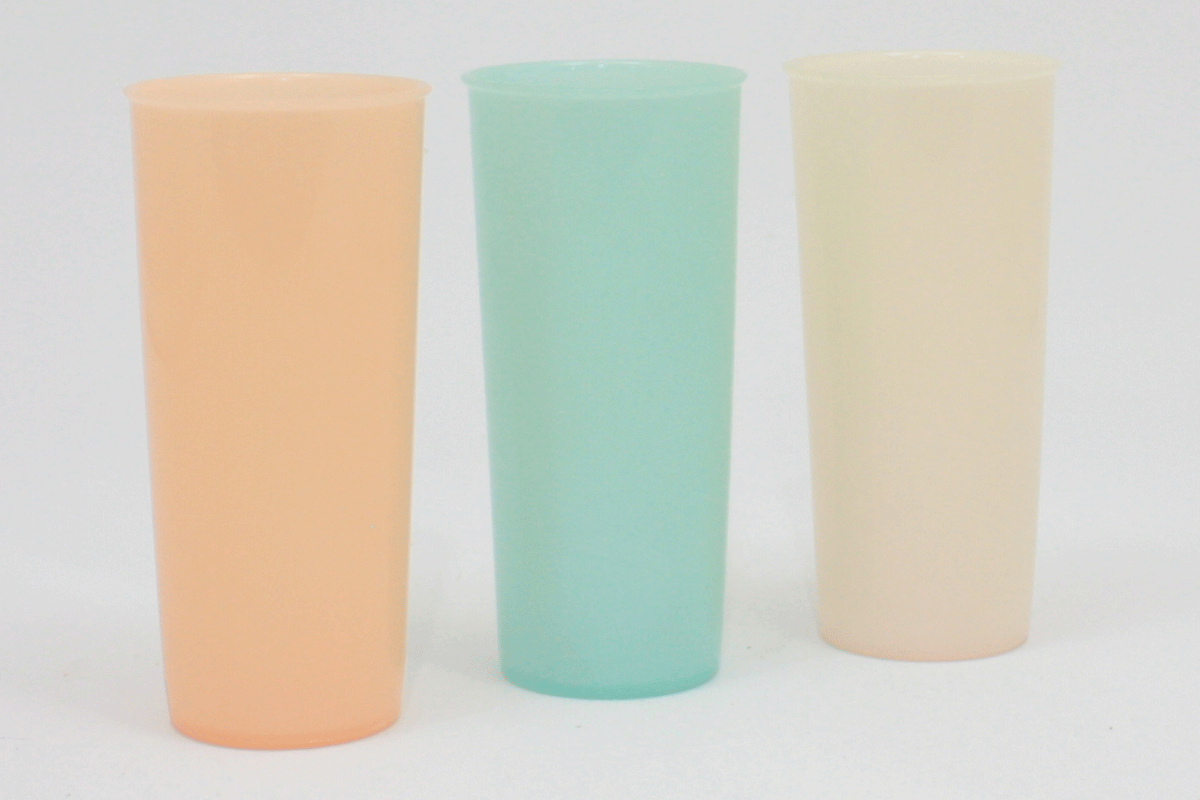 Vintage Tupperware Pastel Tumblers 16 Ounce Large Plastic Cups - 4 Pieces —  High Country Vintage