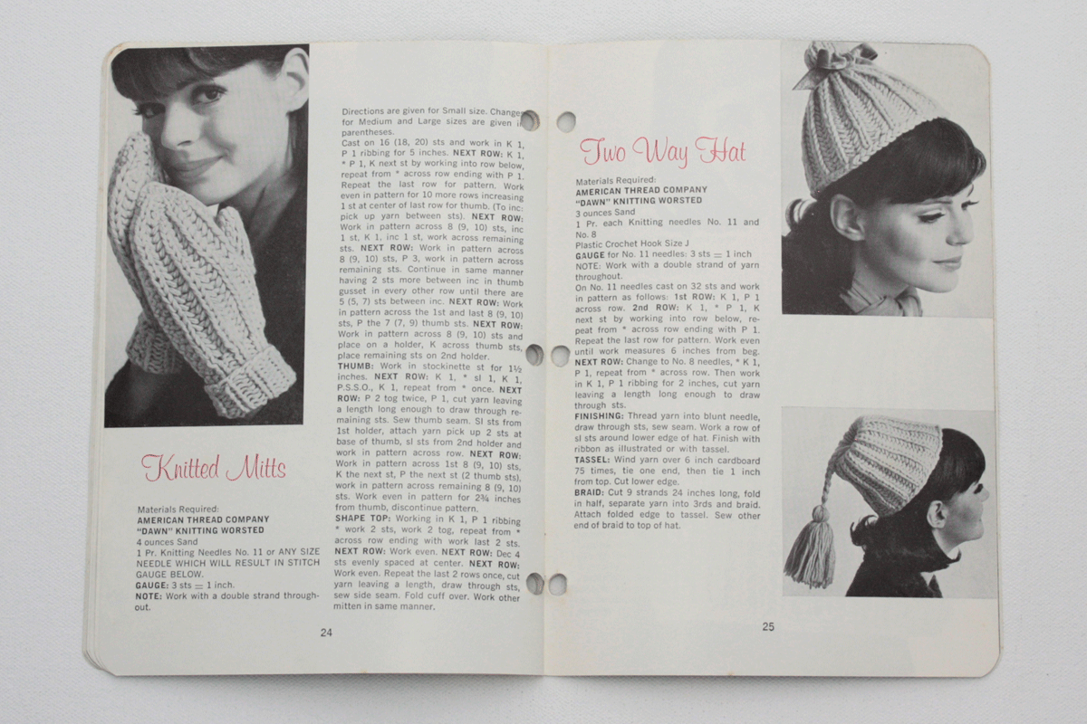 Vintage Pattern Book: Sweaters and Things Knitted and Crocheted ...