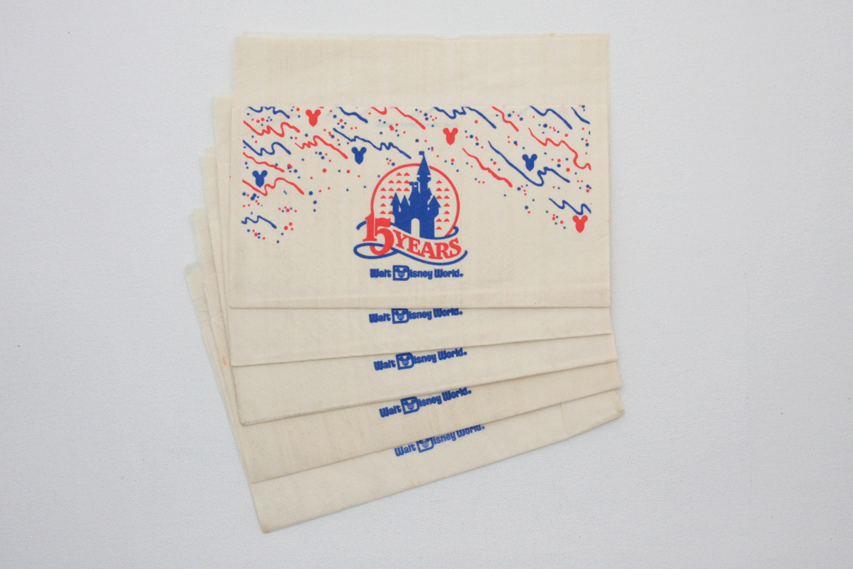 Details about   Disney World 25th Anniversary & Mickey's 100th Birthday 20 total Paper Napkins