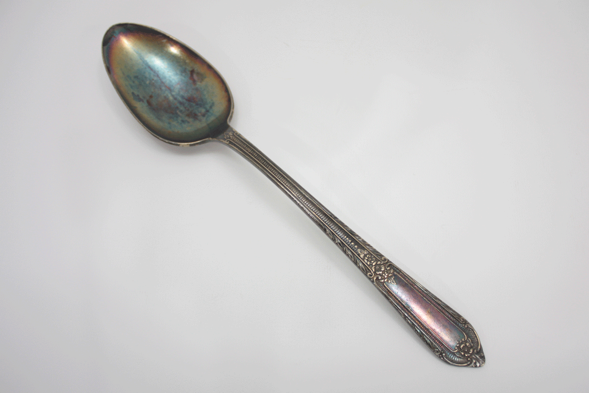 Vintage Silverplate Spoon with Monogram JER Monogrammed Silver Plate Small Spoon