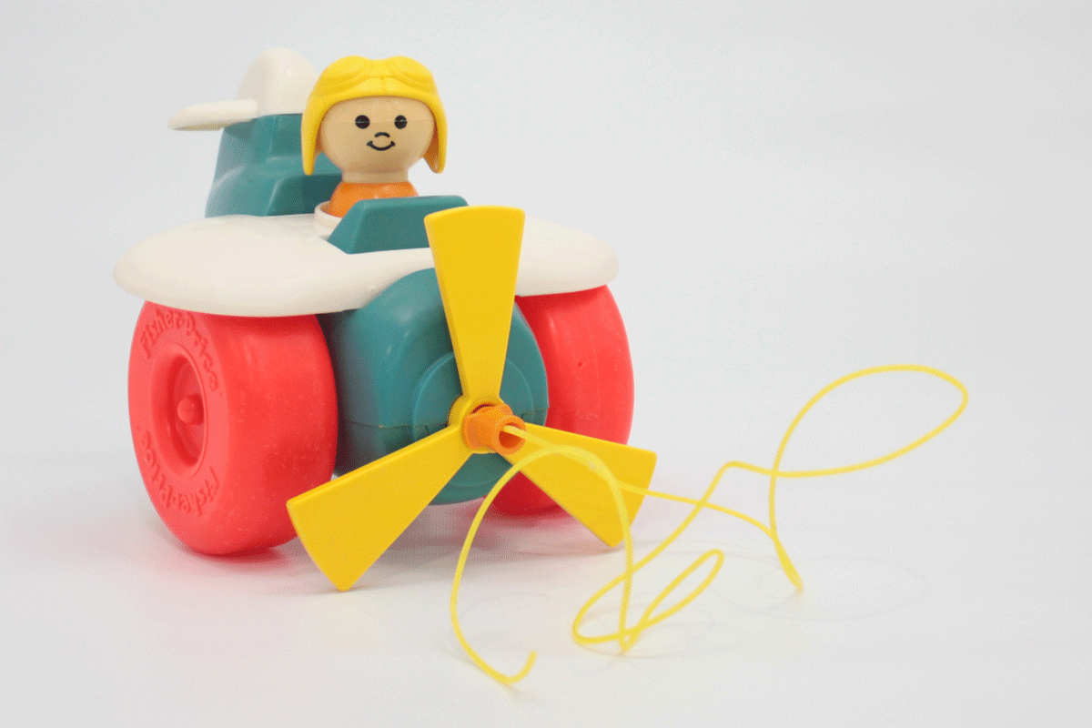 Vintage Fisher Price Plane Pull Toy