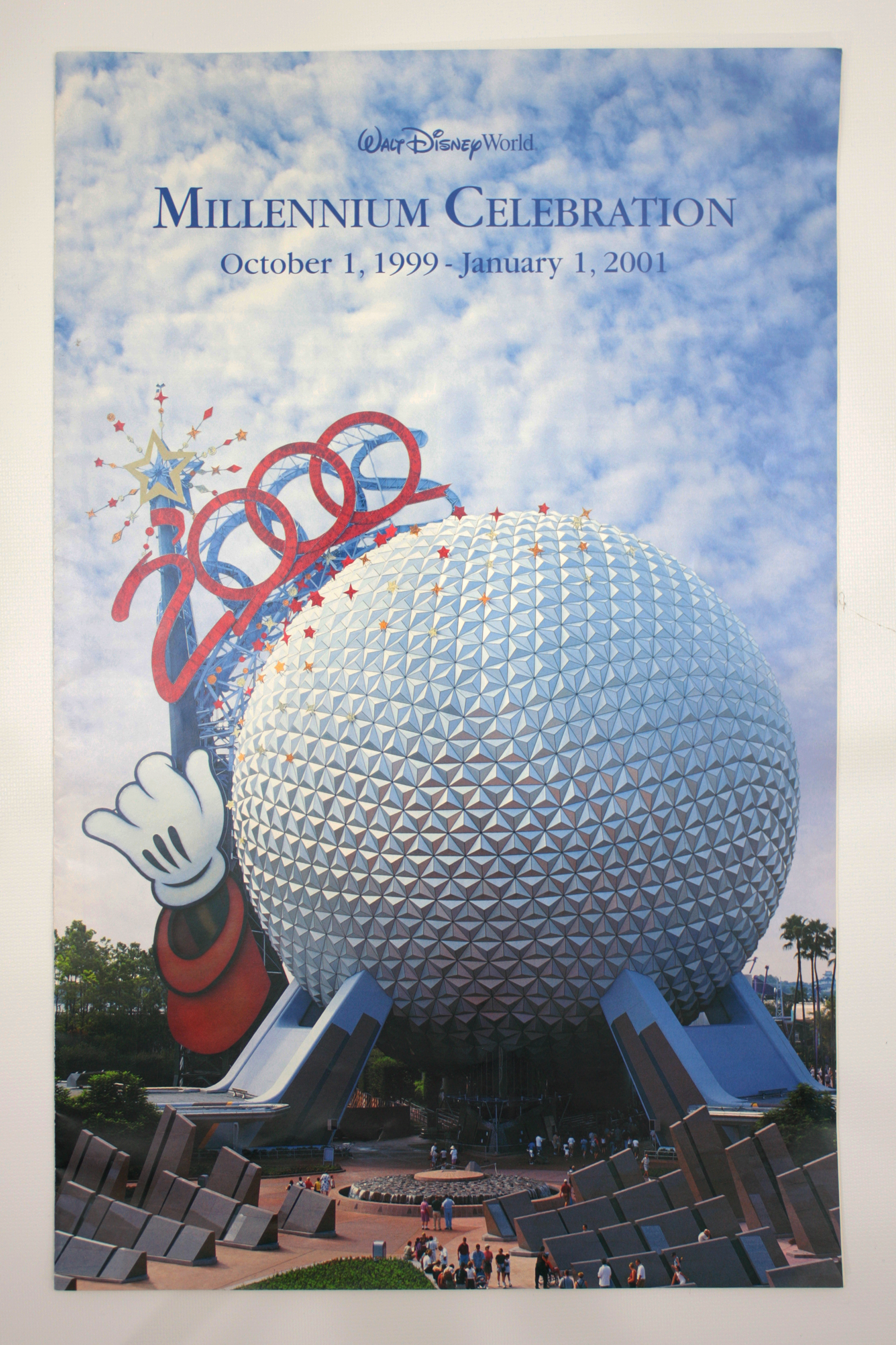 Millennium Celebration Eyes &amp; Ears Cast Member Newspaper with Epcot Spaceship Earth