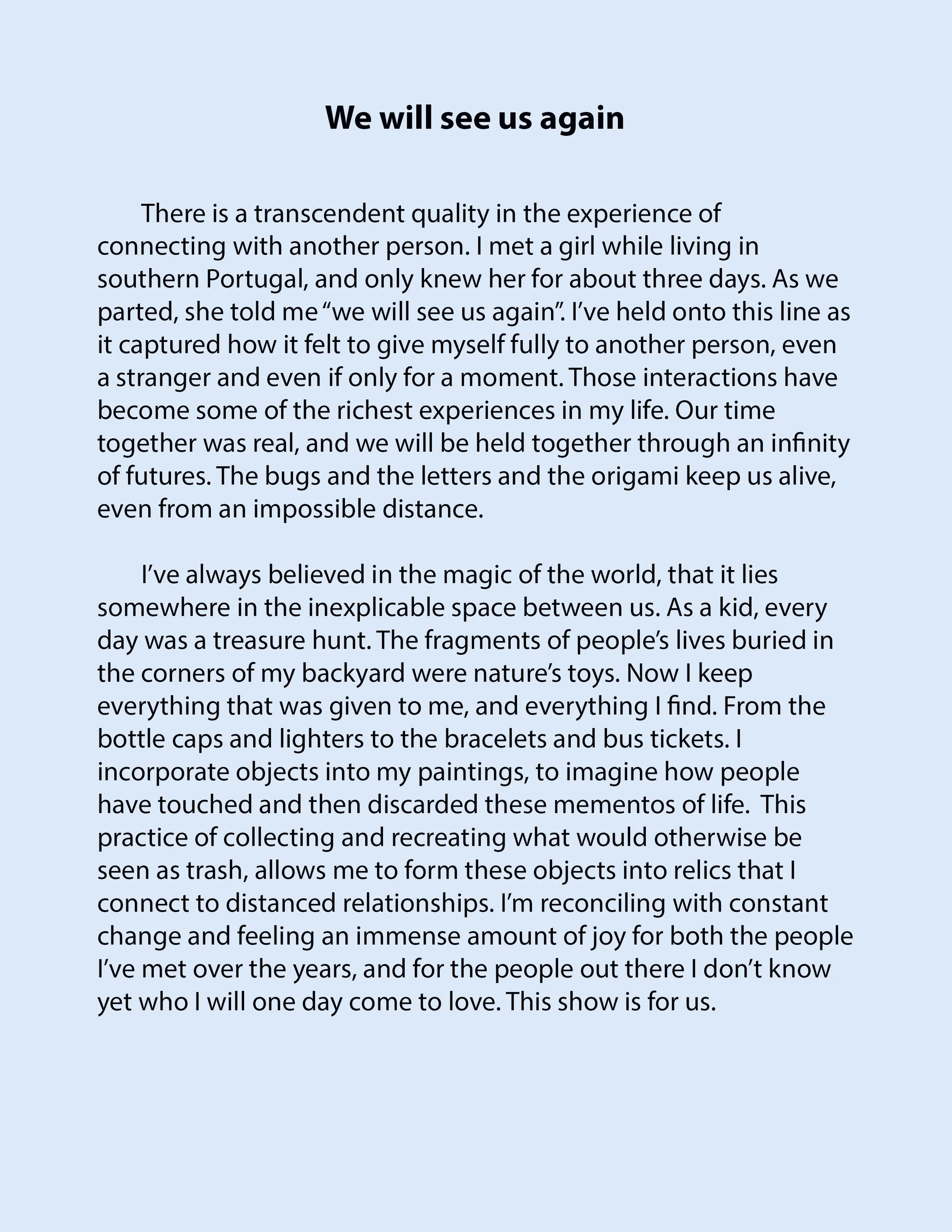 Exhibition Statement