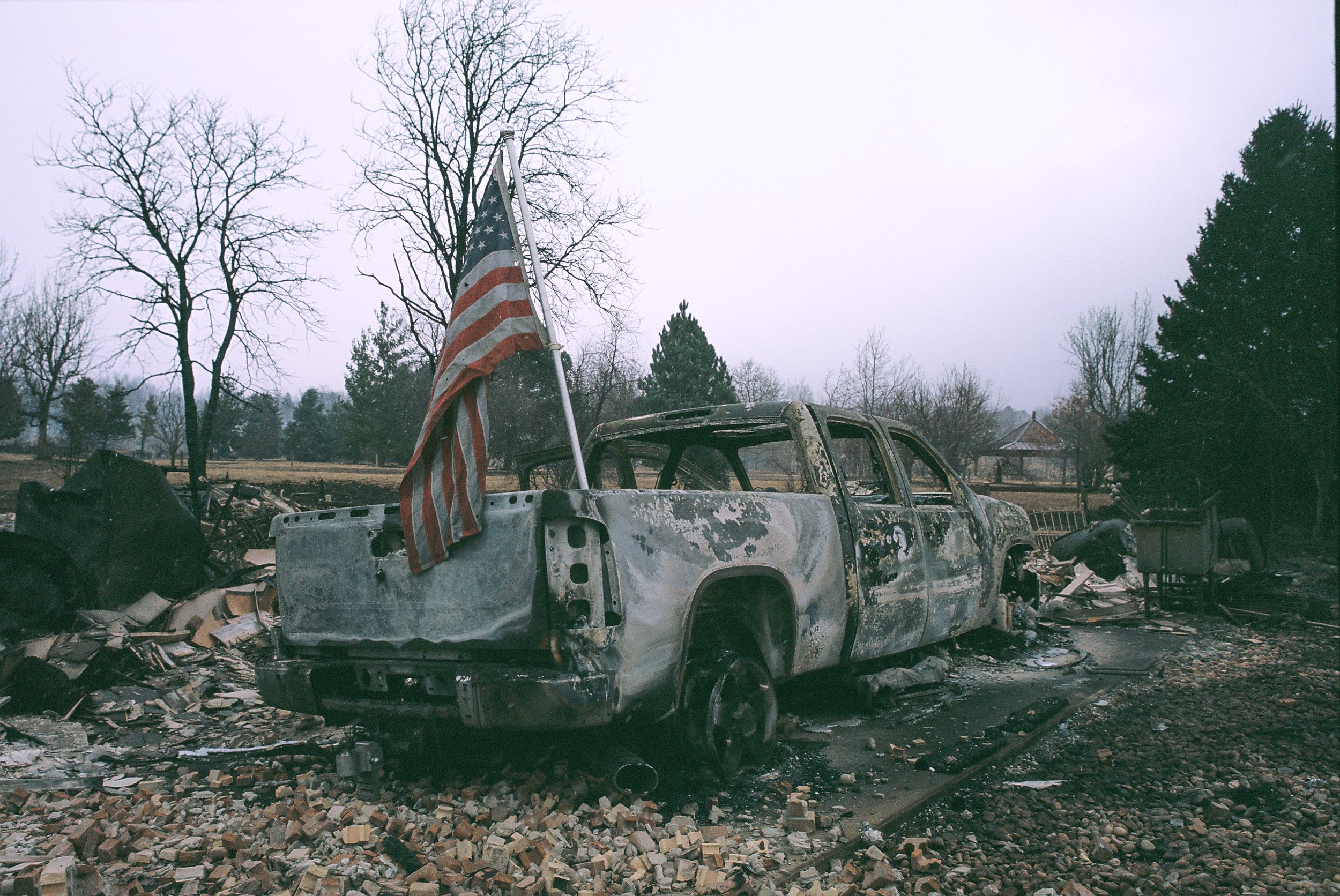 Marshall fire, Mulberry St., shot for the Land Desk