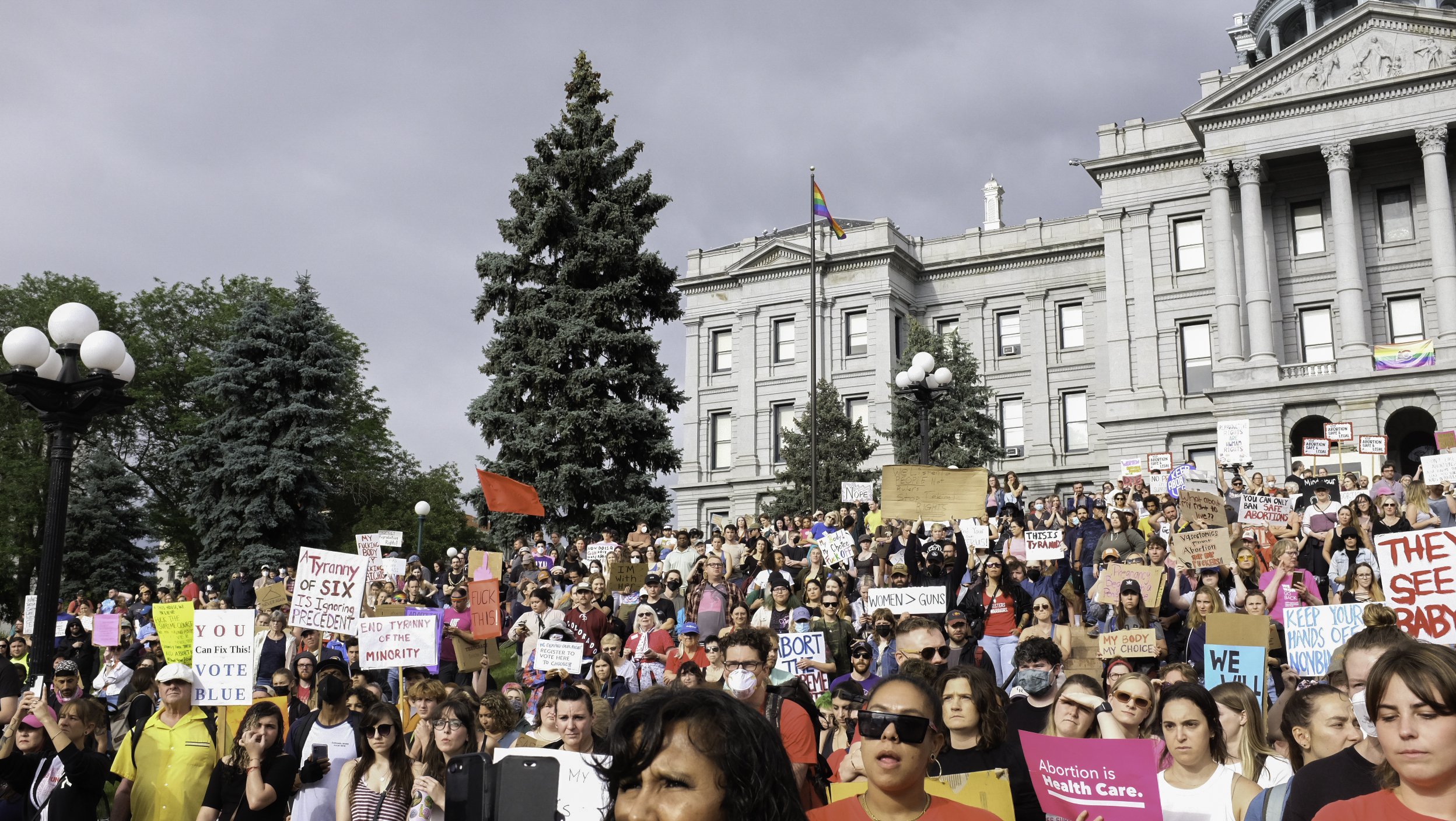 Abortion protest crowd, Denver, CO