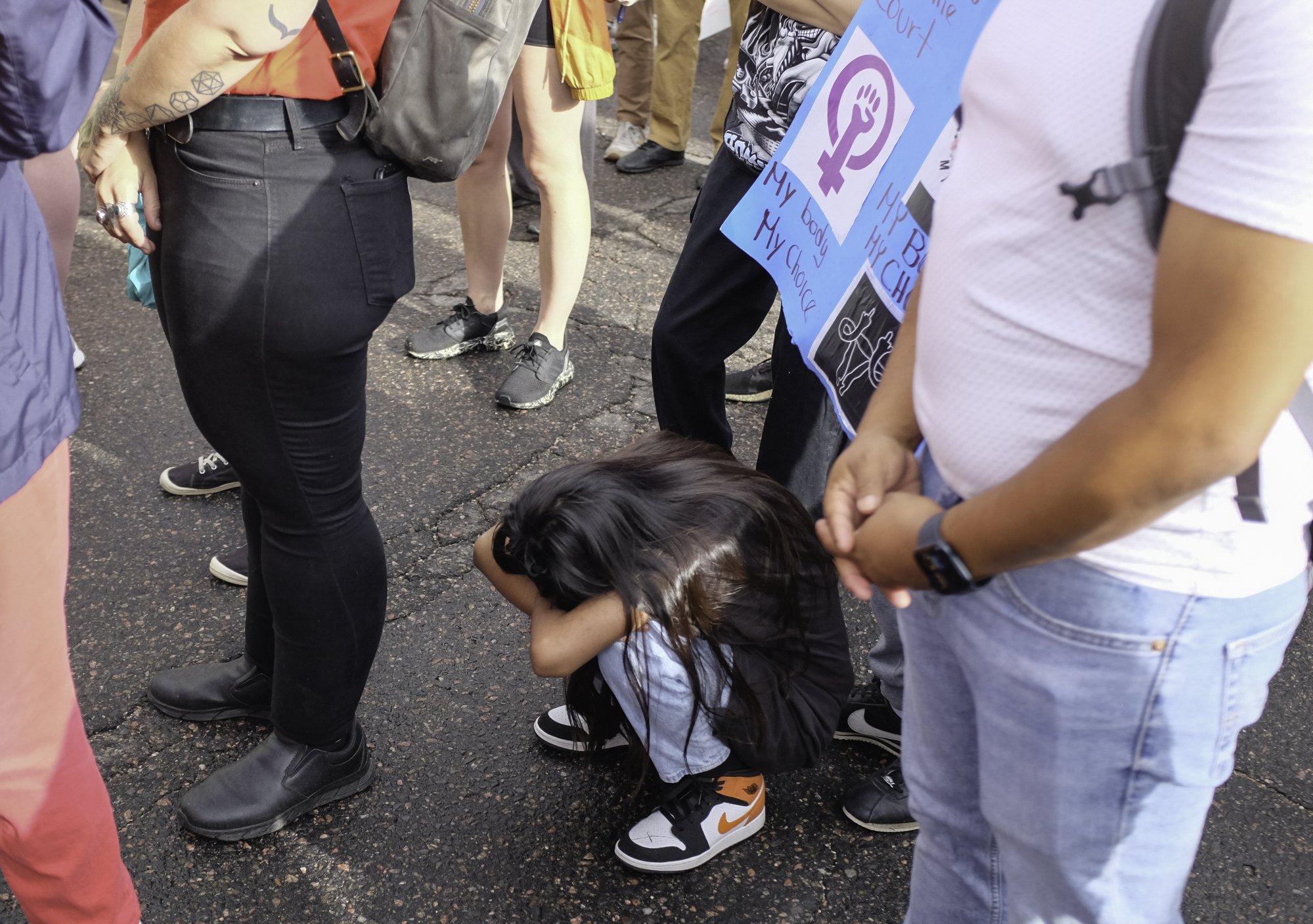 A child at July Abortion protest, Denver, CO