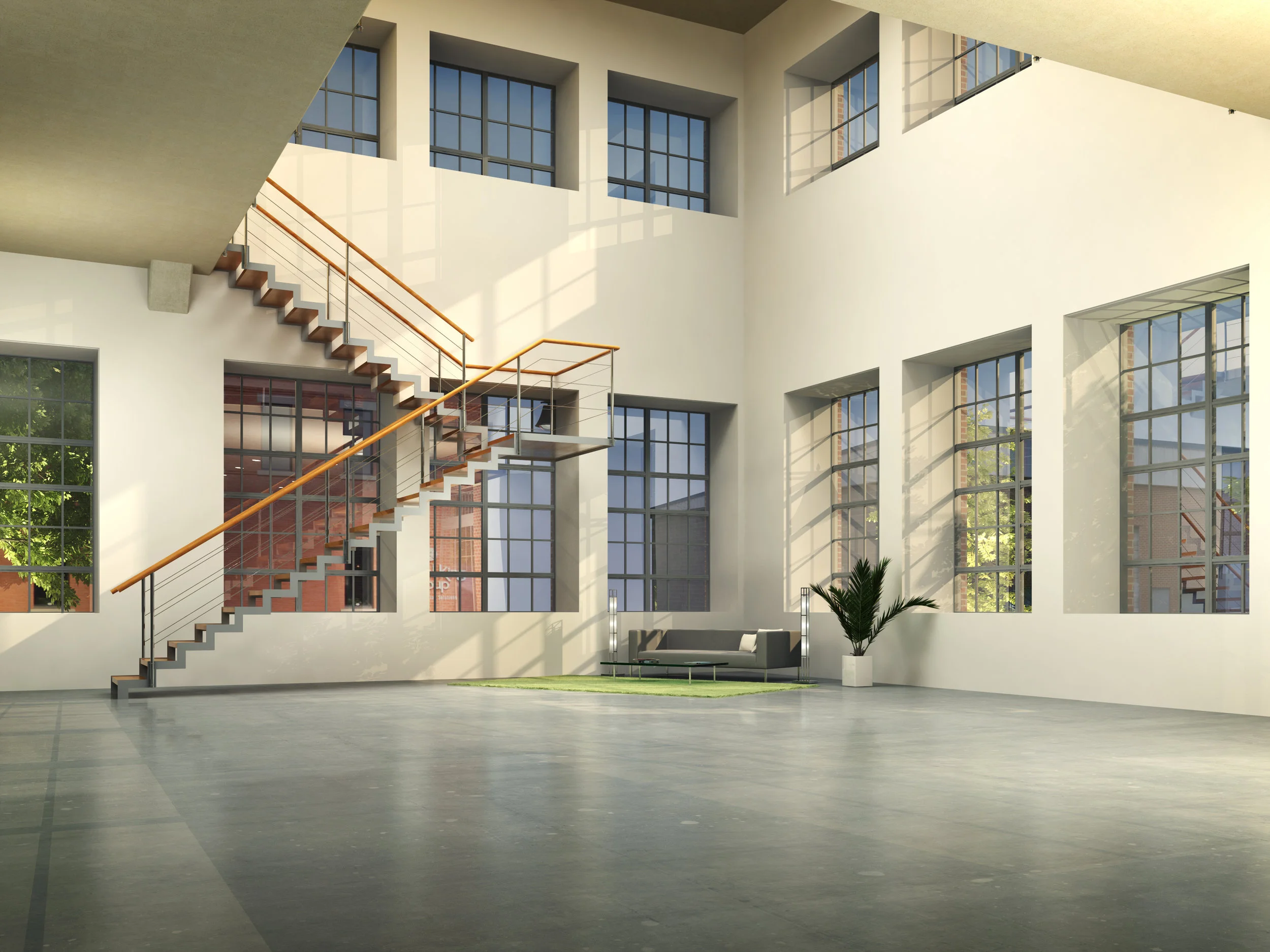 Custom color Building Lobby - after