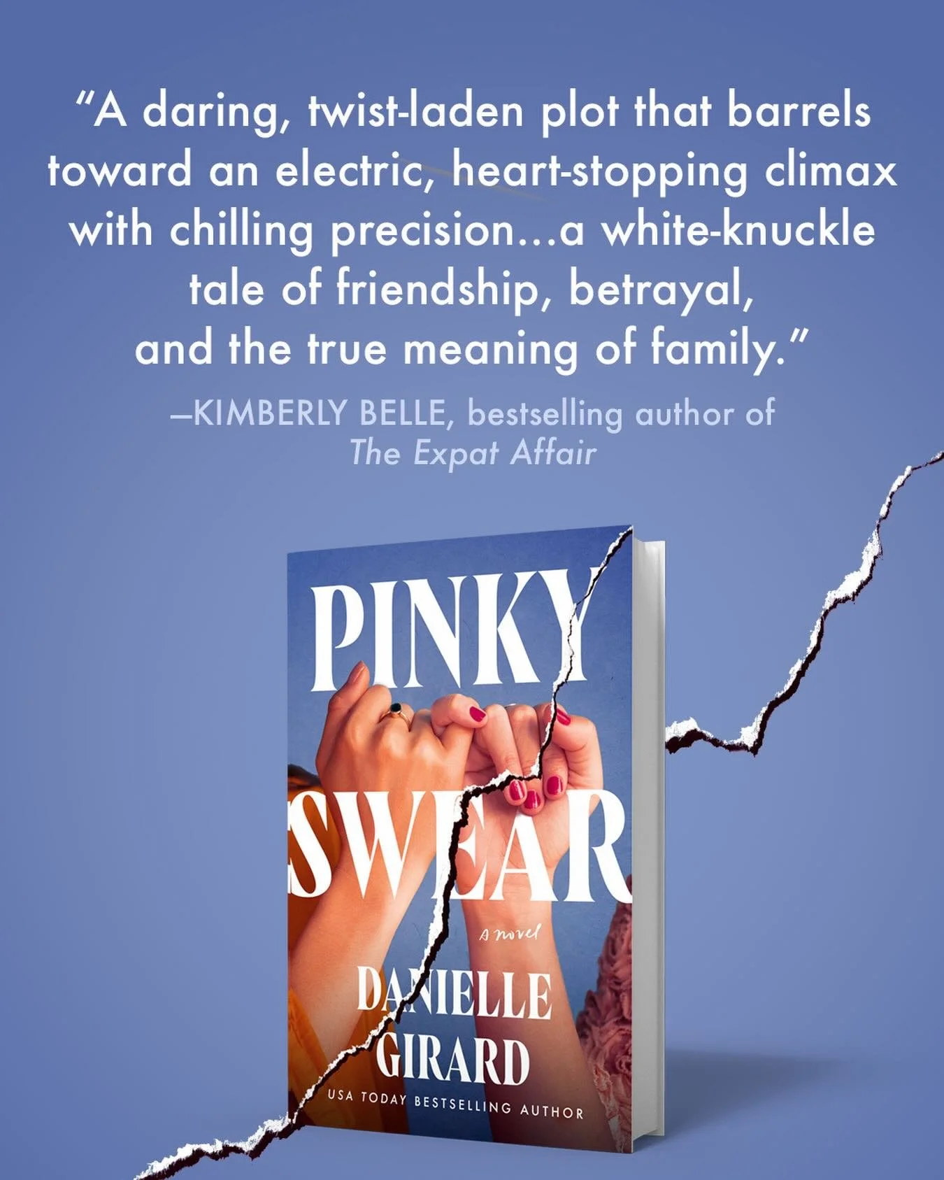 Grateful for this gorgeous blurb from the uber talented Kimberly Belle. Have you read her latest, The Expat Affair?! It&rsquo;s sooo good!

#PinkySwearBook #domesticsuspense #daniellegirard #killerwomen #kimberlybelle