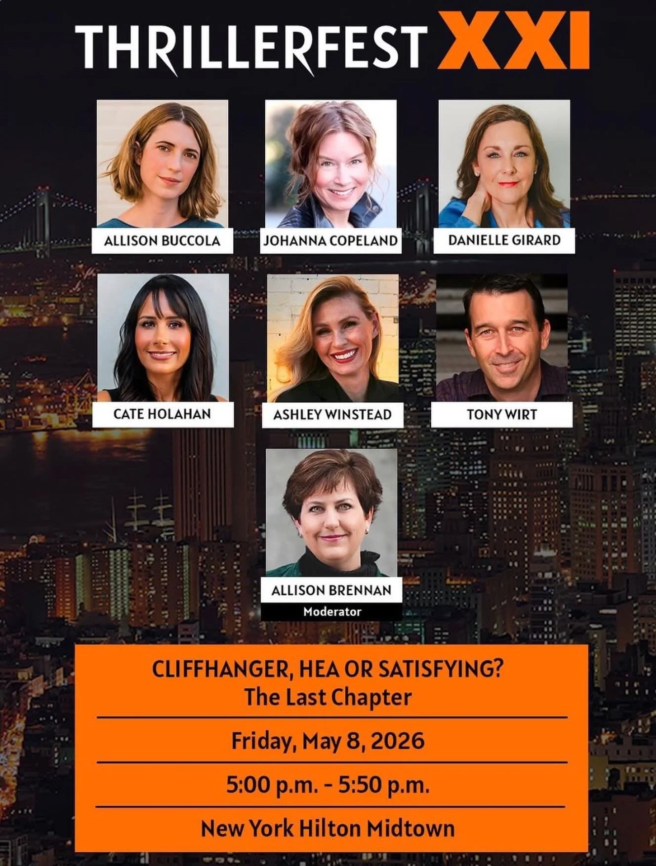 So excited to be at Thrillerfest in conversation with this talented crew! In the tristate area?! Come see us!! 

#thrillerfest #daniellegirard #internationalthrillerwriters