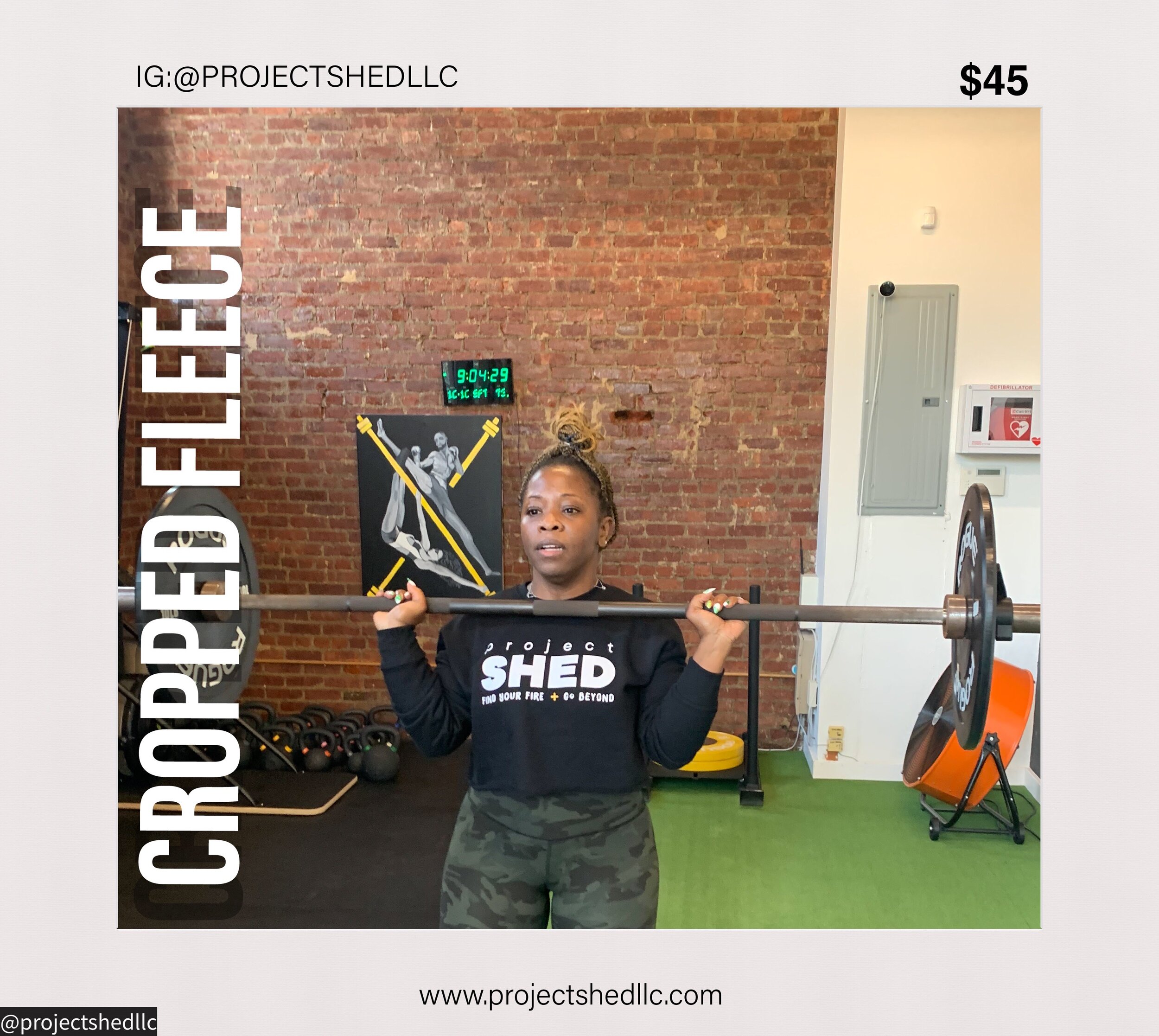 cropped project SHED sweatshirt