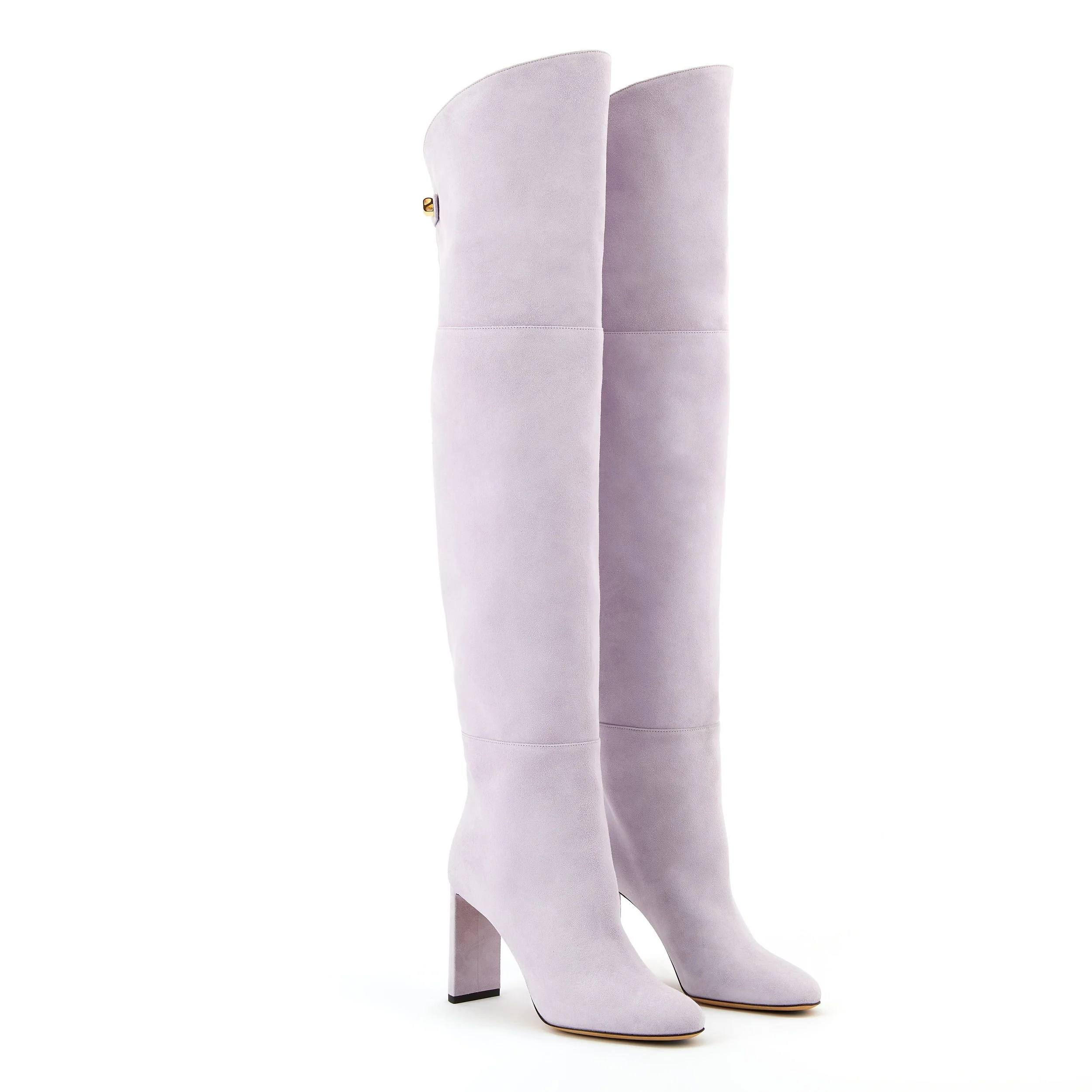 lavender over the knee boots