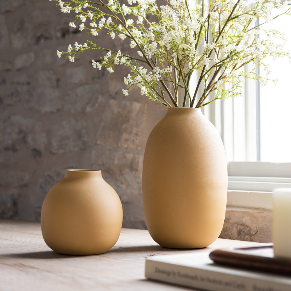 Mustard Carter Vase