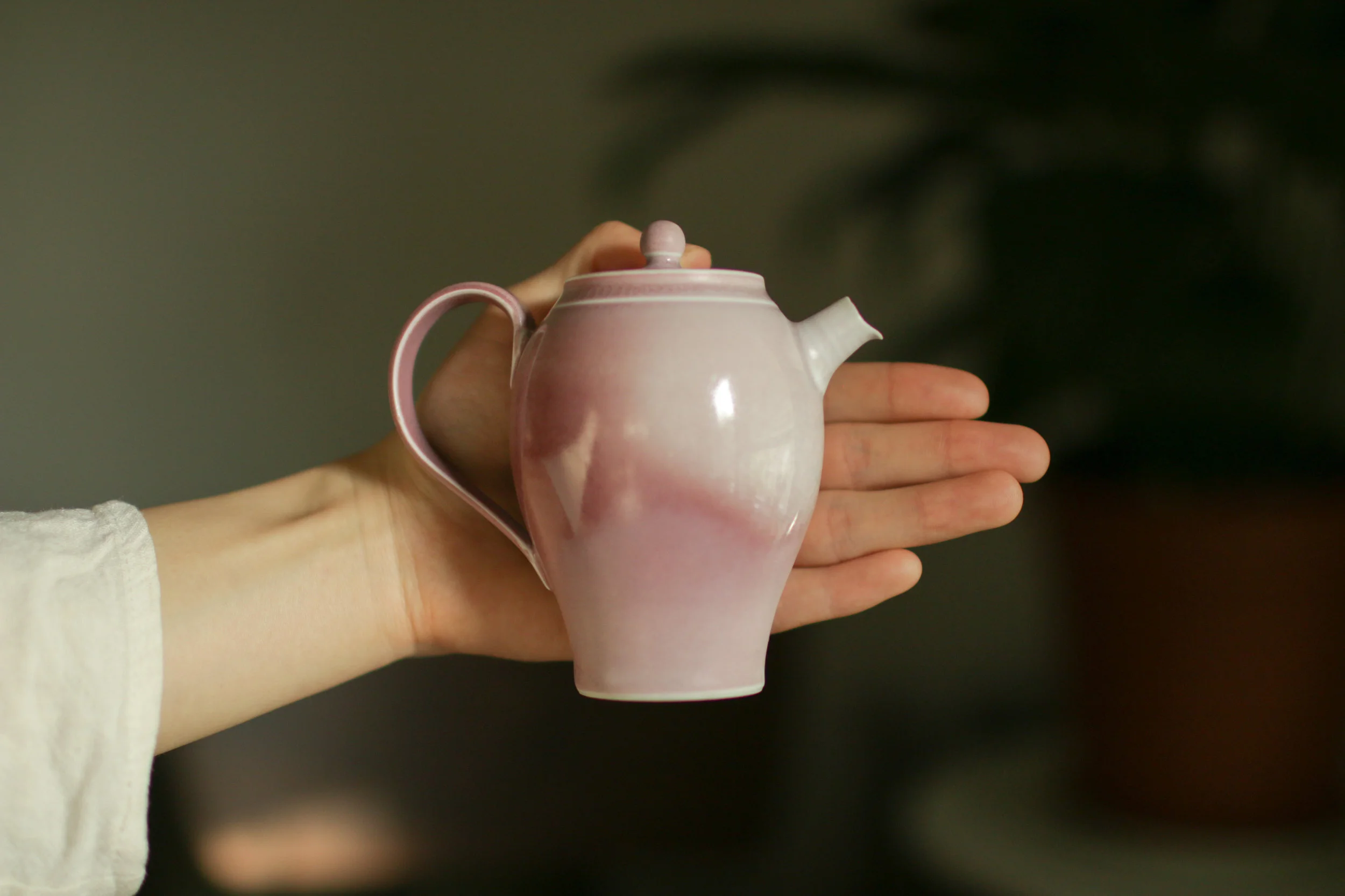 Sleeping Beauty Rose Handmade Teapot