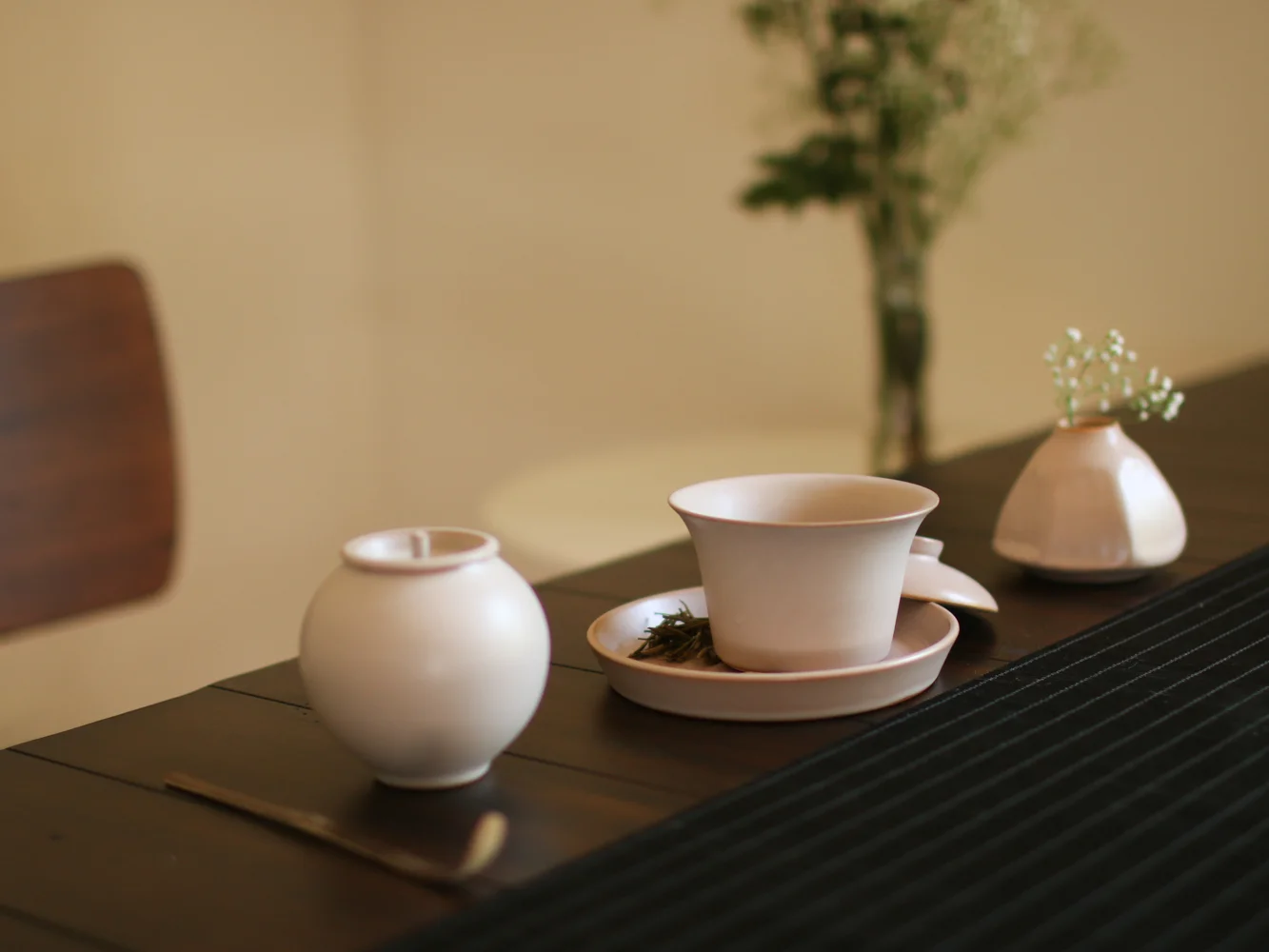 Handmade Sakura Pink Gaiwan Set