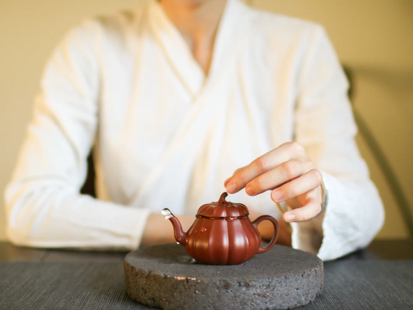 Handmade Yixing Mini Pumpkin Teapot