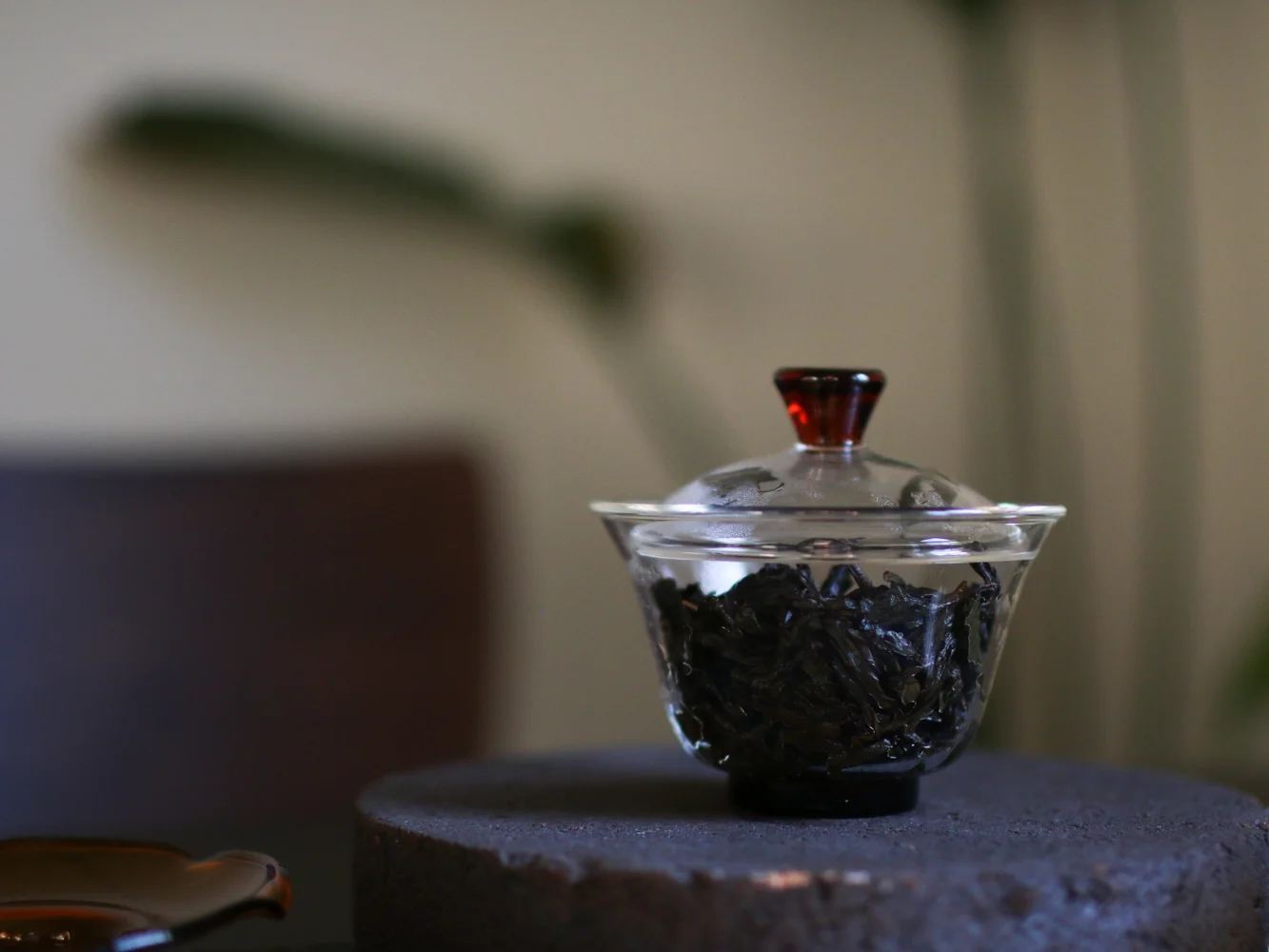 Brown Glass Gaiwan