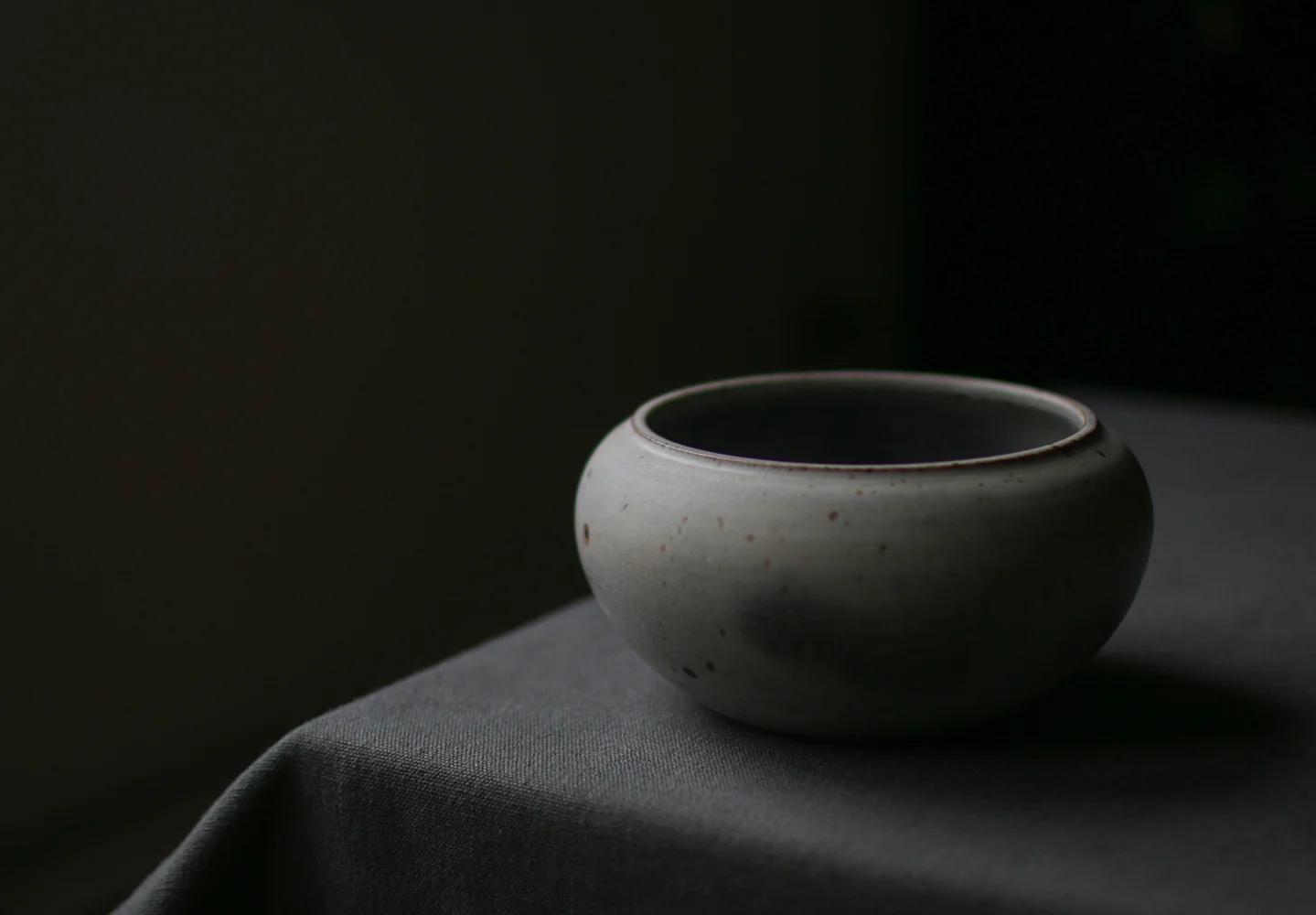 Handmade Stormy Moonface Waste Bowl