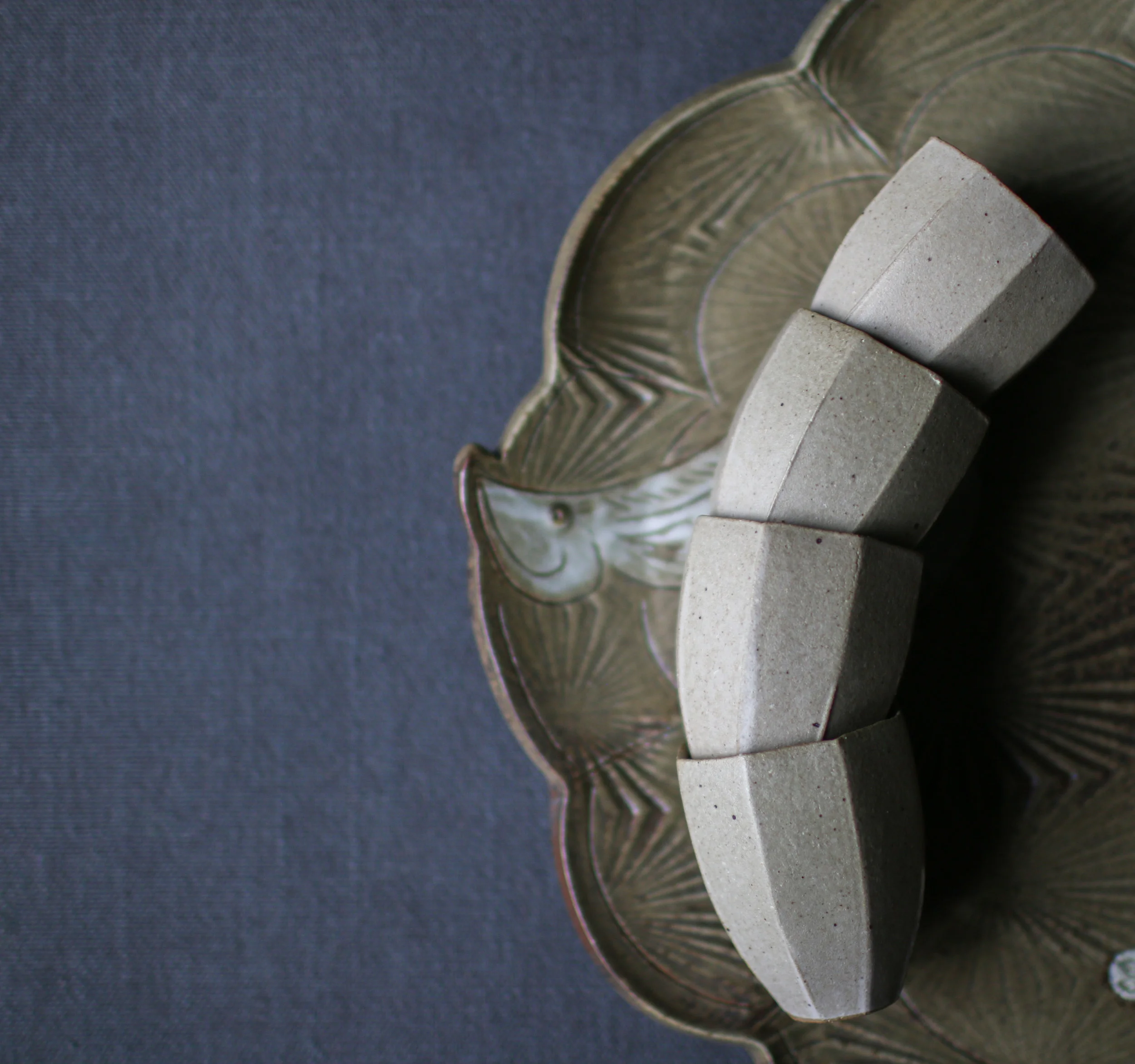 Handmade Earthy Papier Teacups (Octagon)