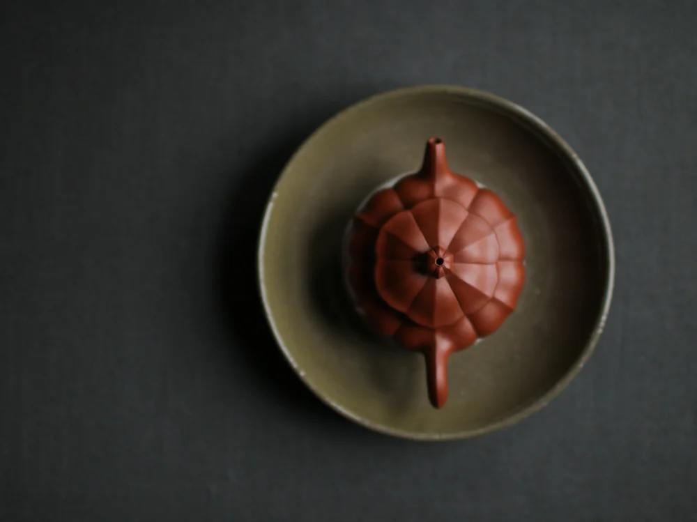 Handmade Yixing Pan Hu Da Hong Pao Clay Teapot