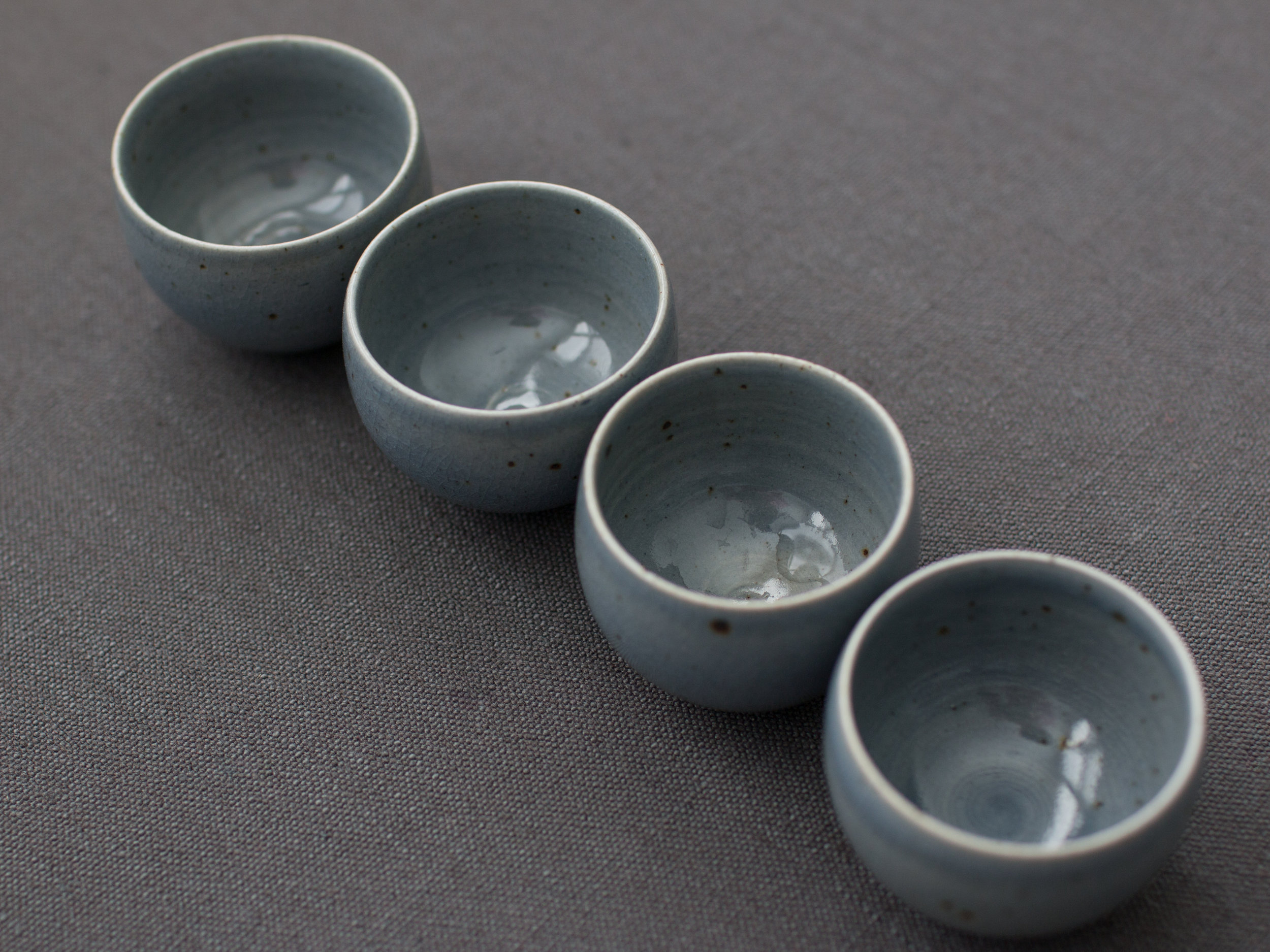 Light Blue Moonface Teacup