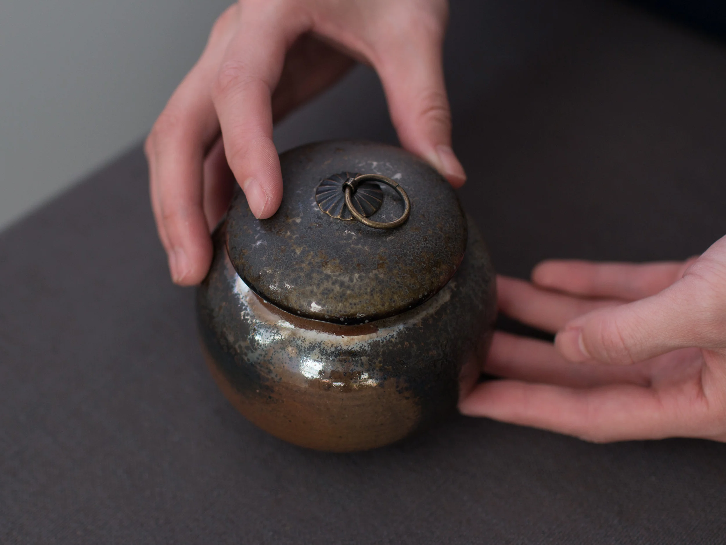 Wood Fired Flame Tea Jar