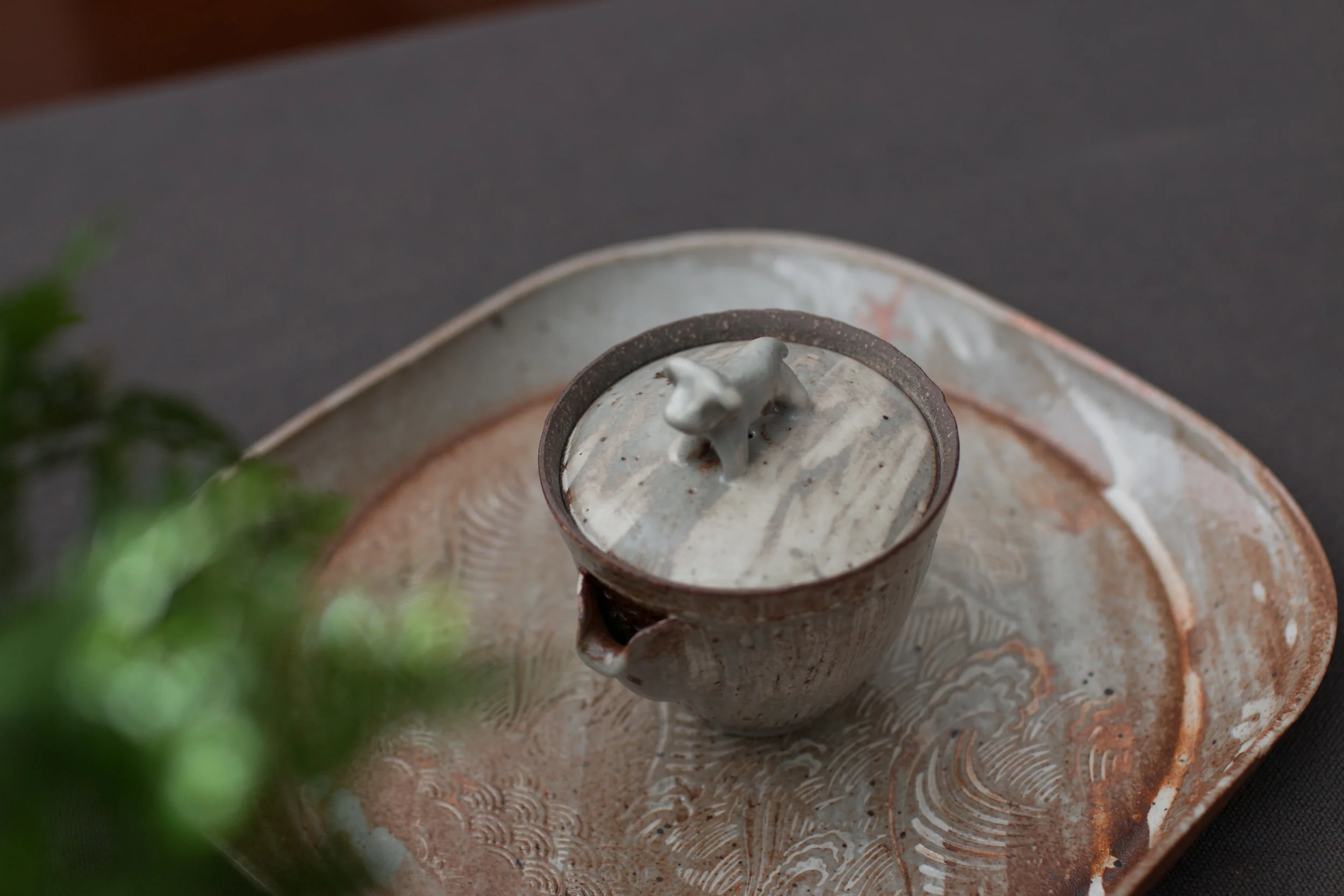 Handamade Square Grand Canyon Glazed Tea Tray 