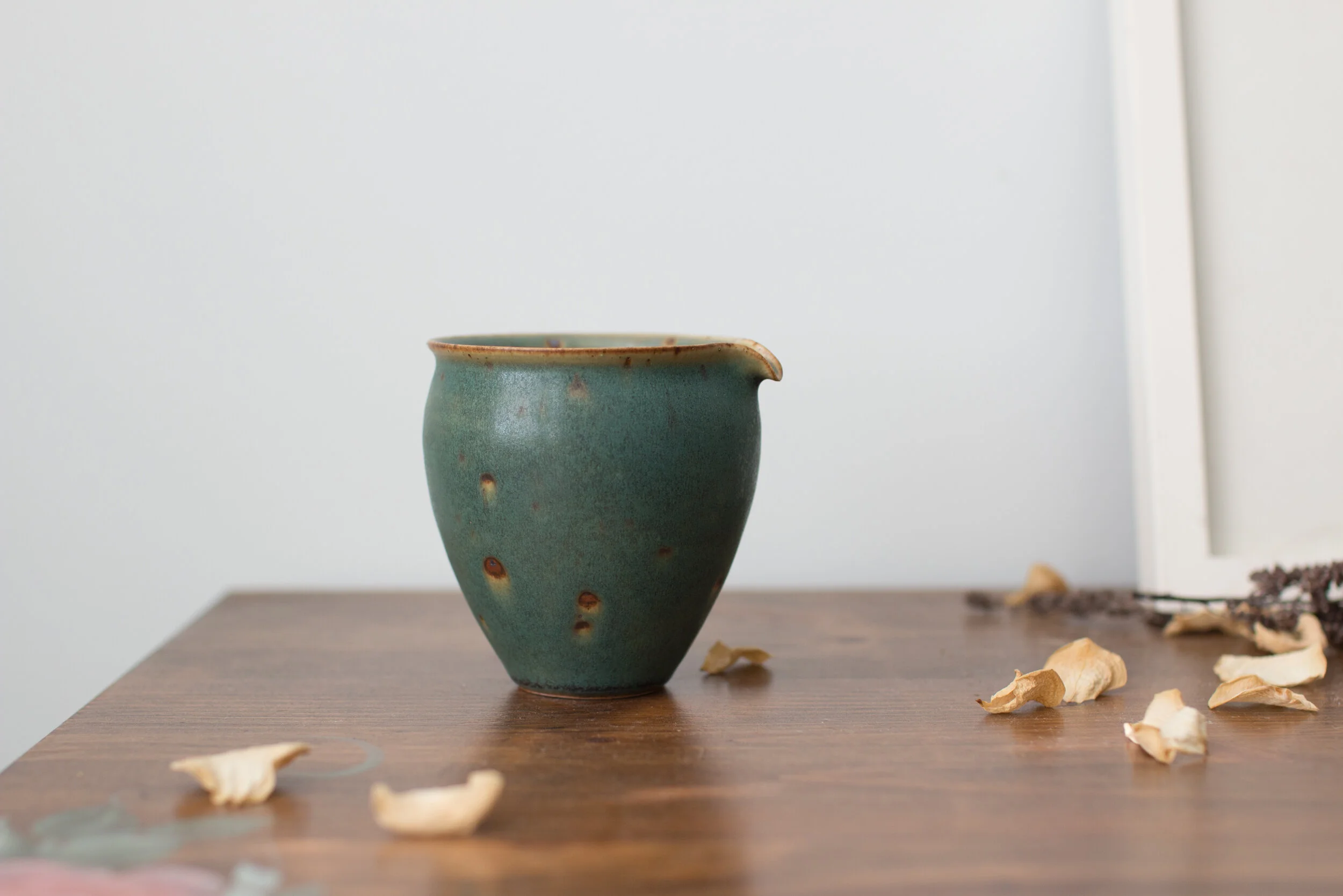 Handmade Green Moonface Fair Cup