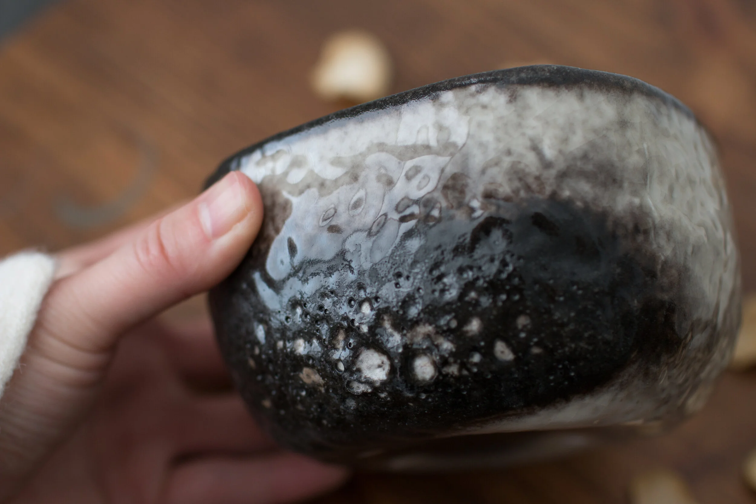 Handmade Square Ocean Rock Pot Support / Waste Bowl 