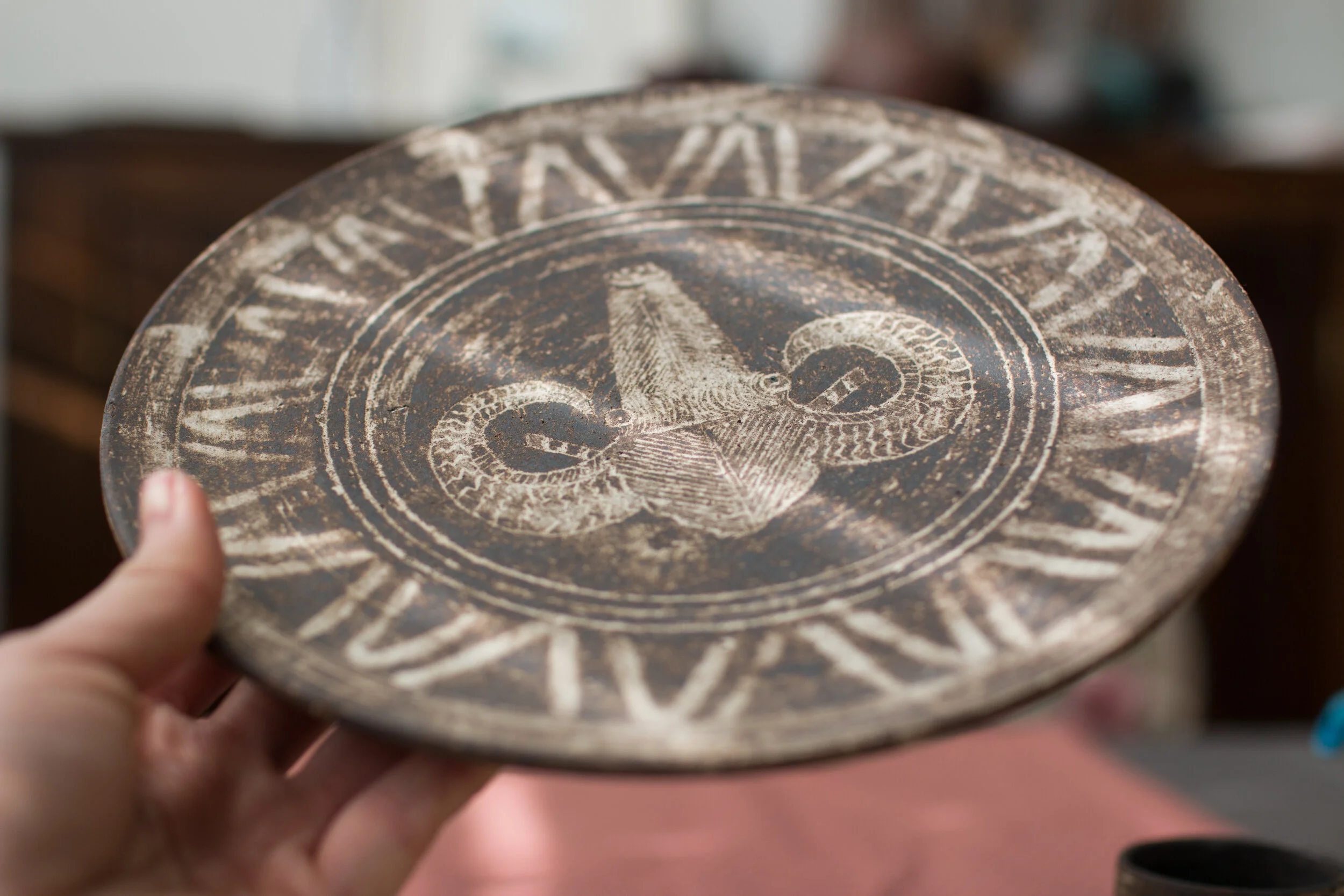 Handmade Goat Head Tea Tray