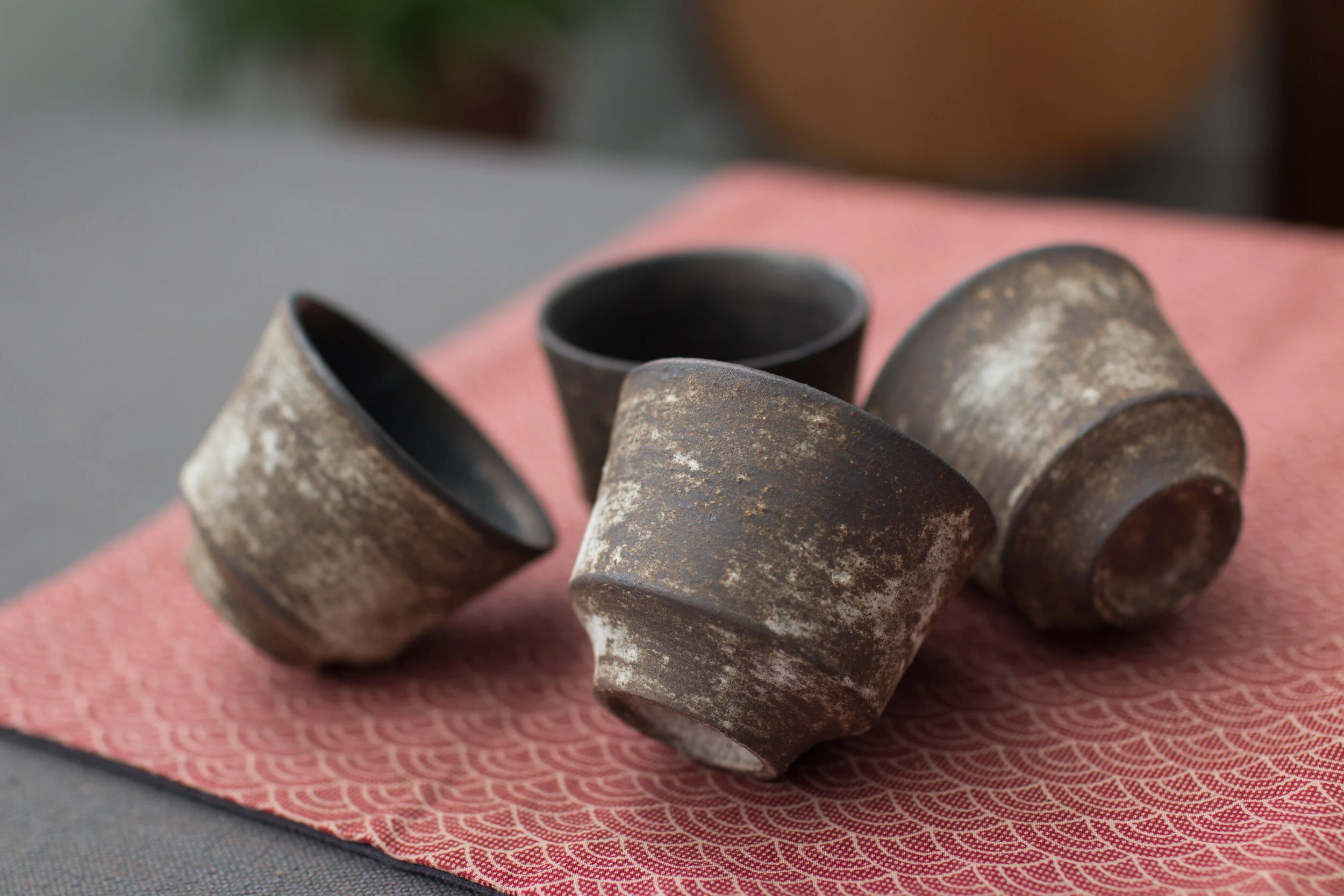 Handmade Tarnished Clay Teacup