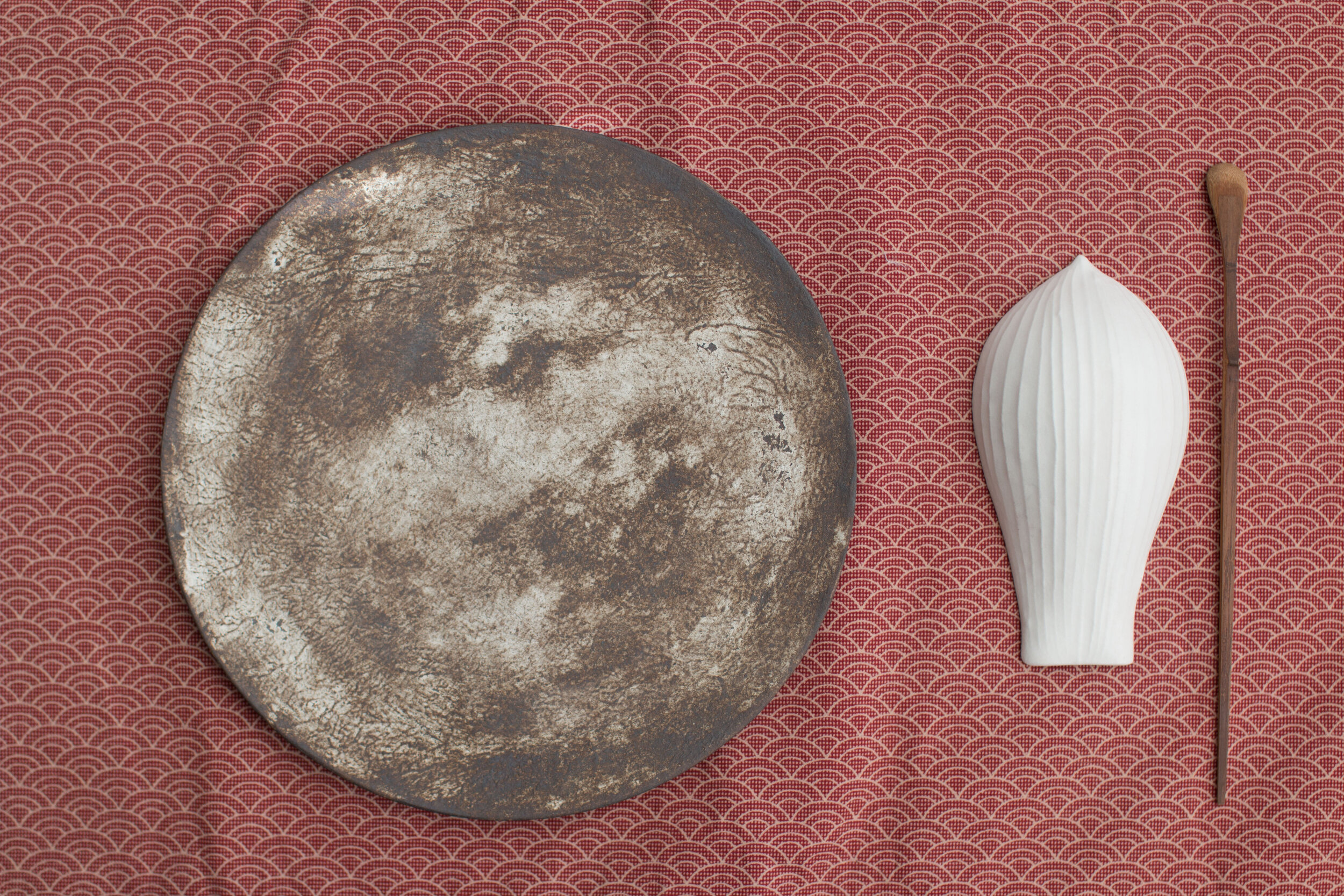 Handmade Tarnished Moonface Tea Tray (Big)