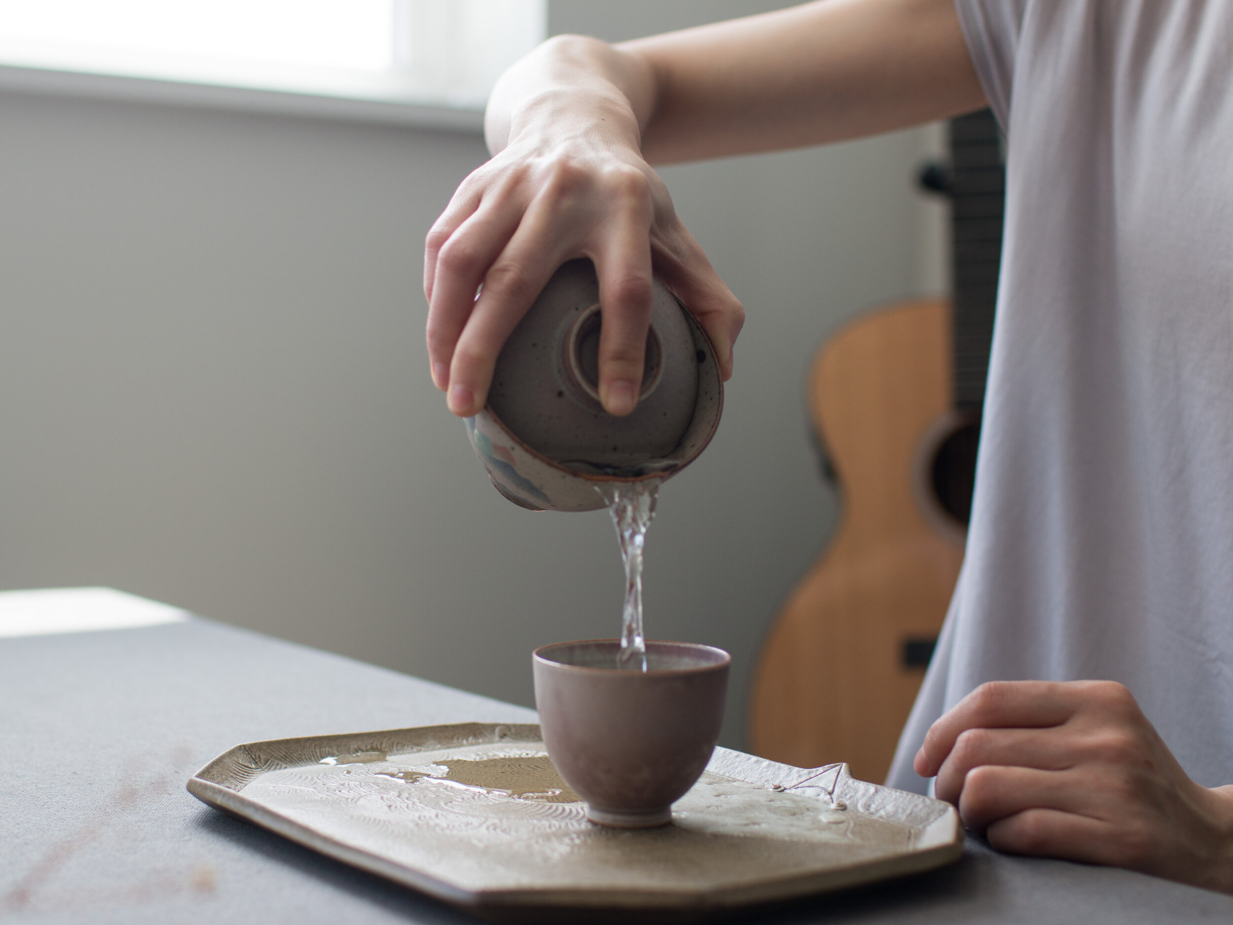 Hand-painted Summer Hike Gaiwan (Pine Tree)