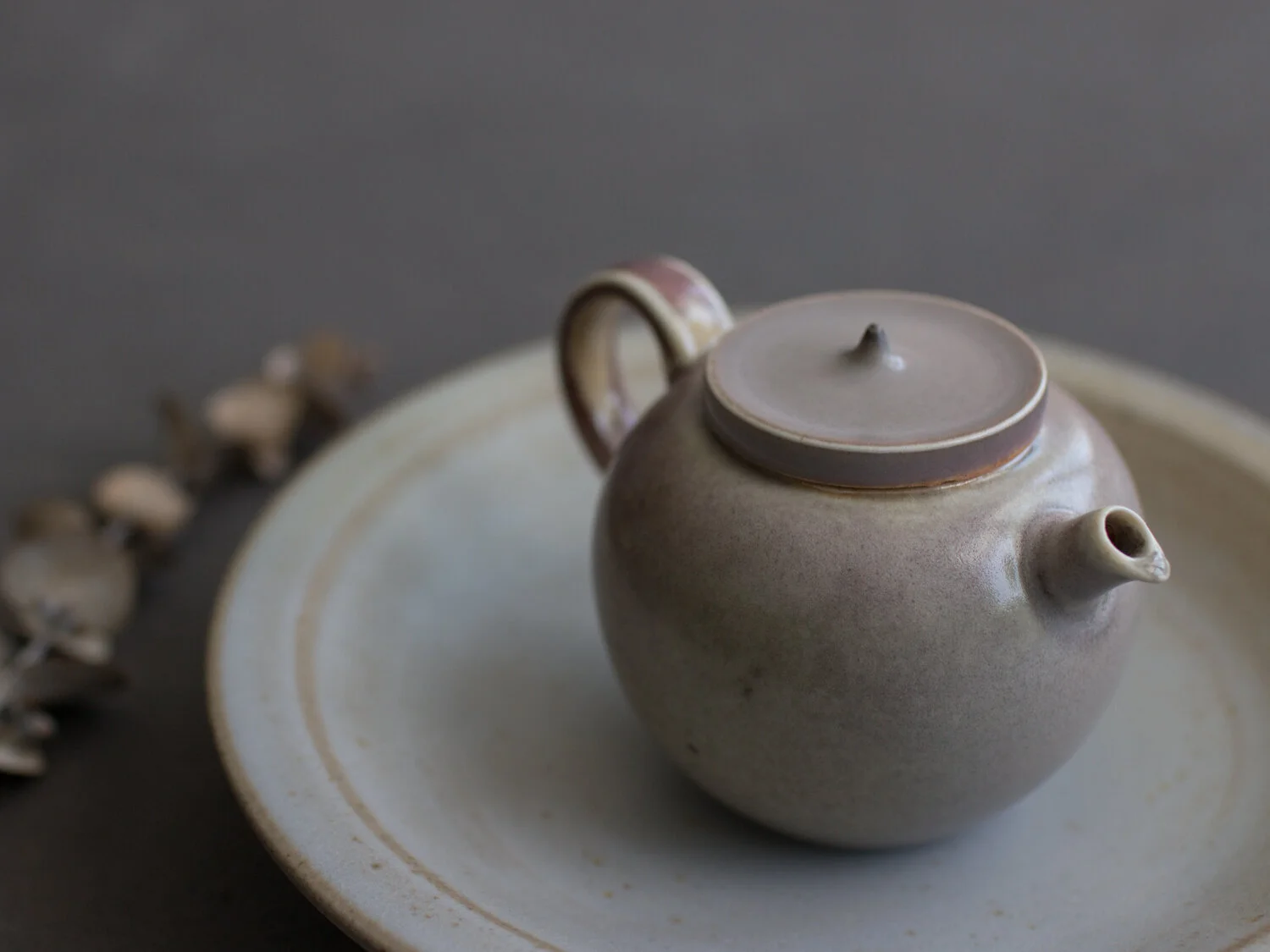 Handmade Moonlight Grey Tea Tray