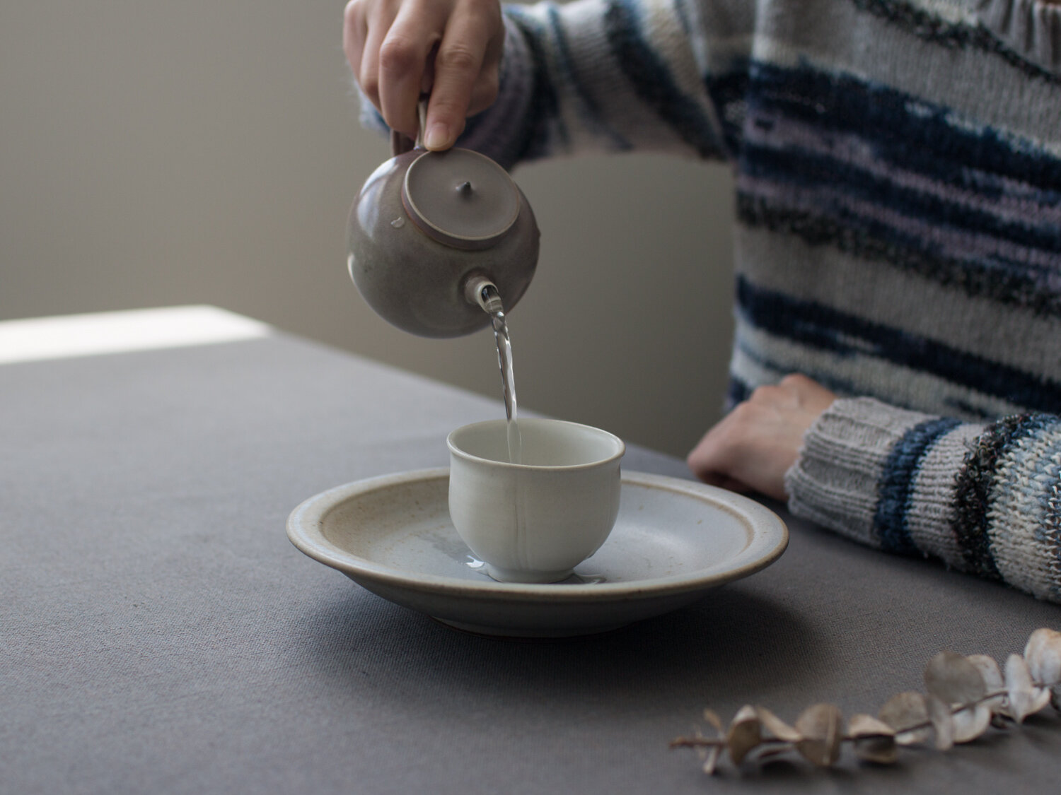 Handmade Tiny Mountain Pink Teapot 