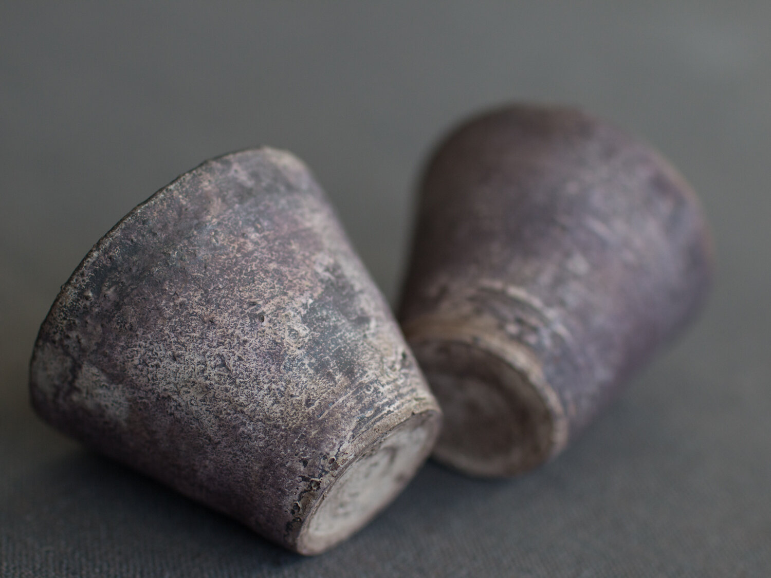 Handmade Purple Iron Rust Teacup