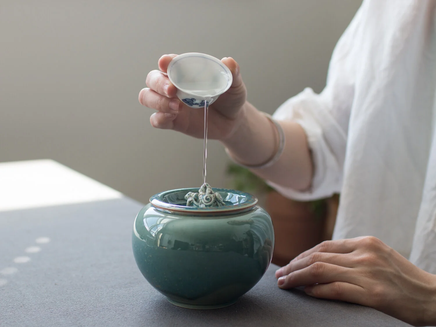 Handmade Ocean Blue Waste Bowl