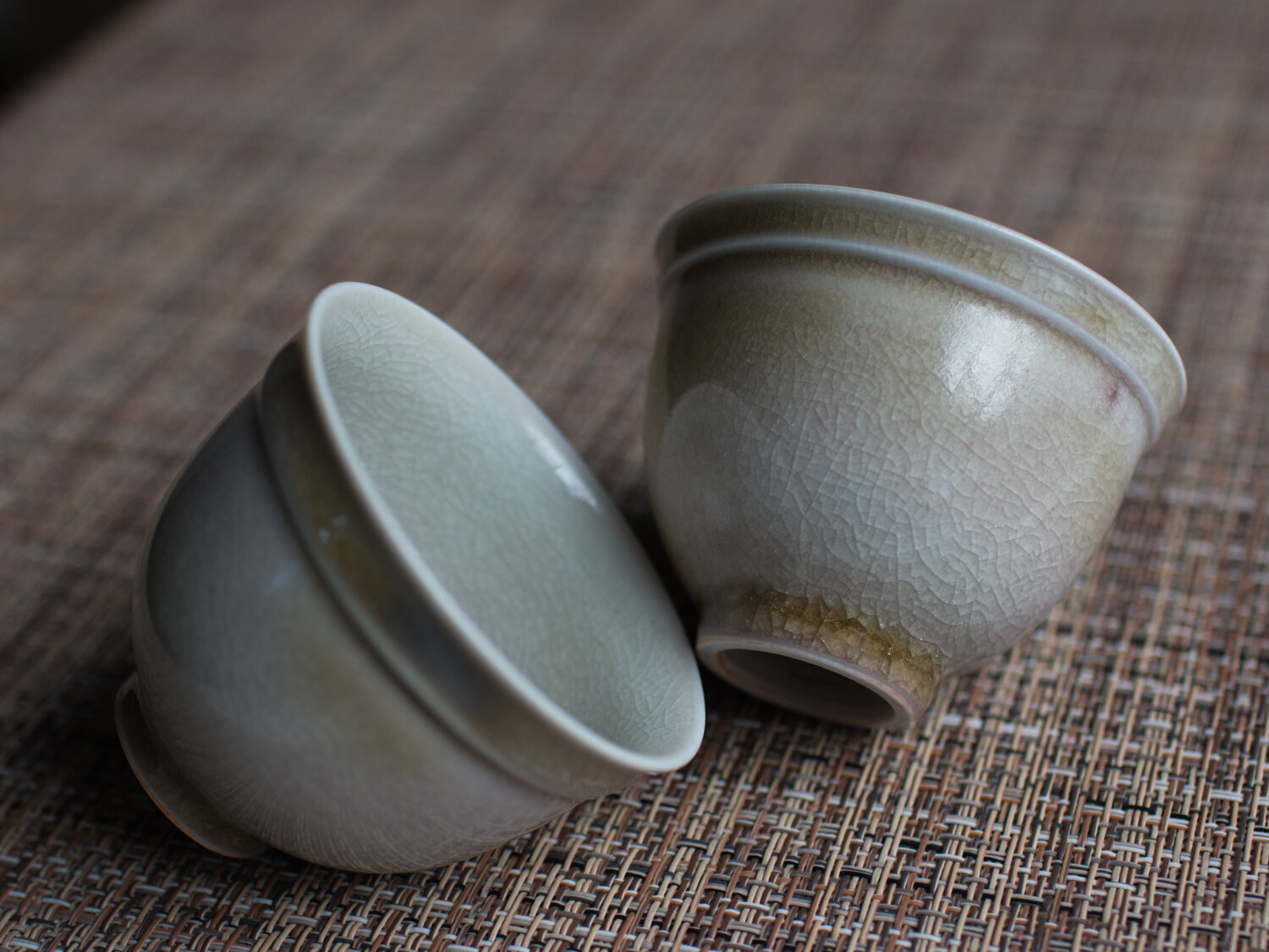 Handmade Light Yellow Rose Quartz Teacups