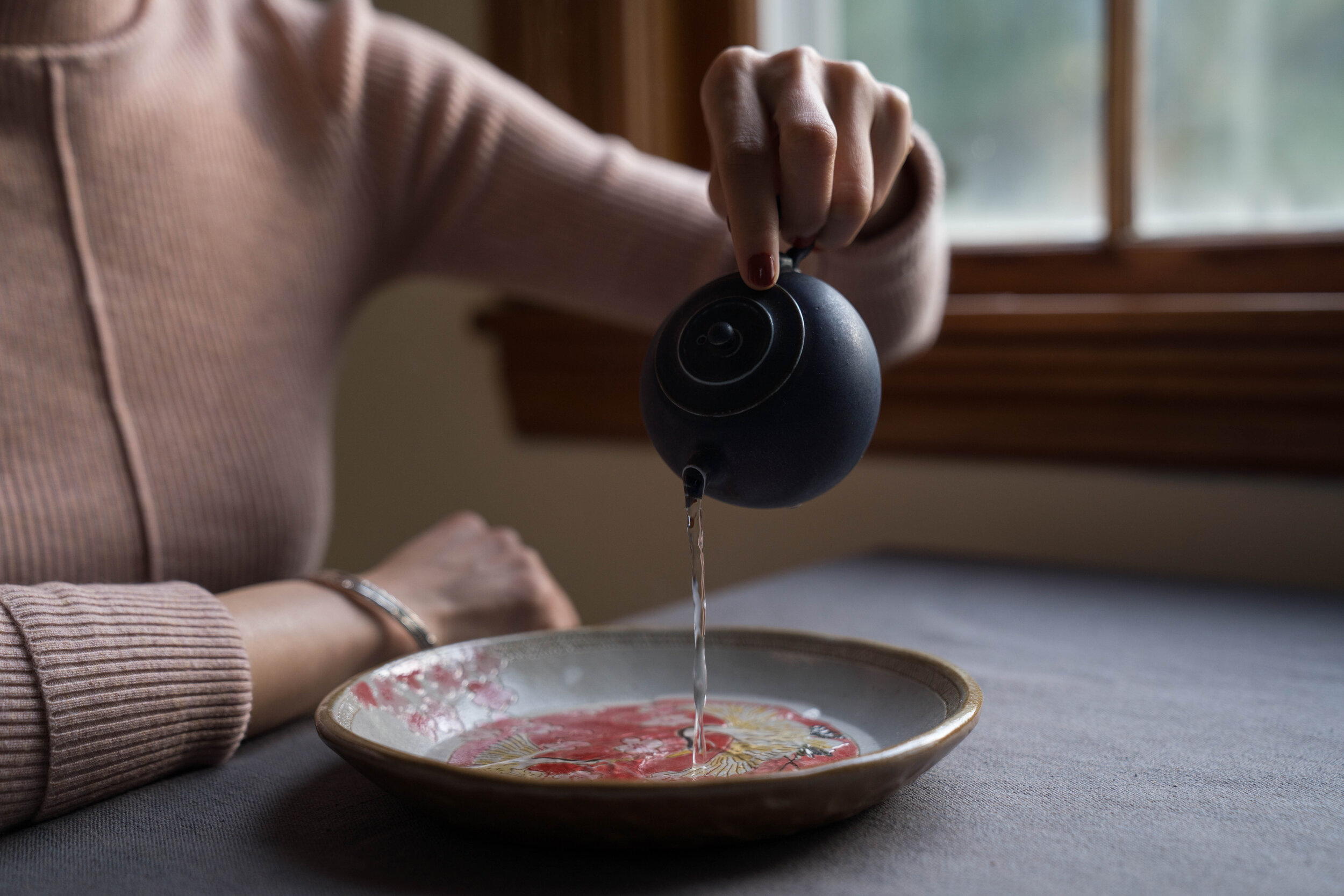 Handmade Navy Blue Teapot